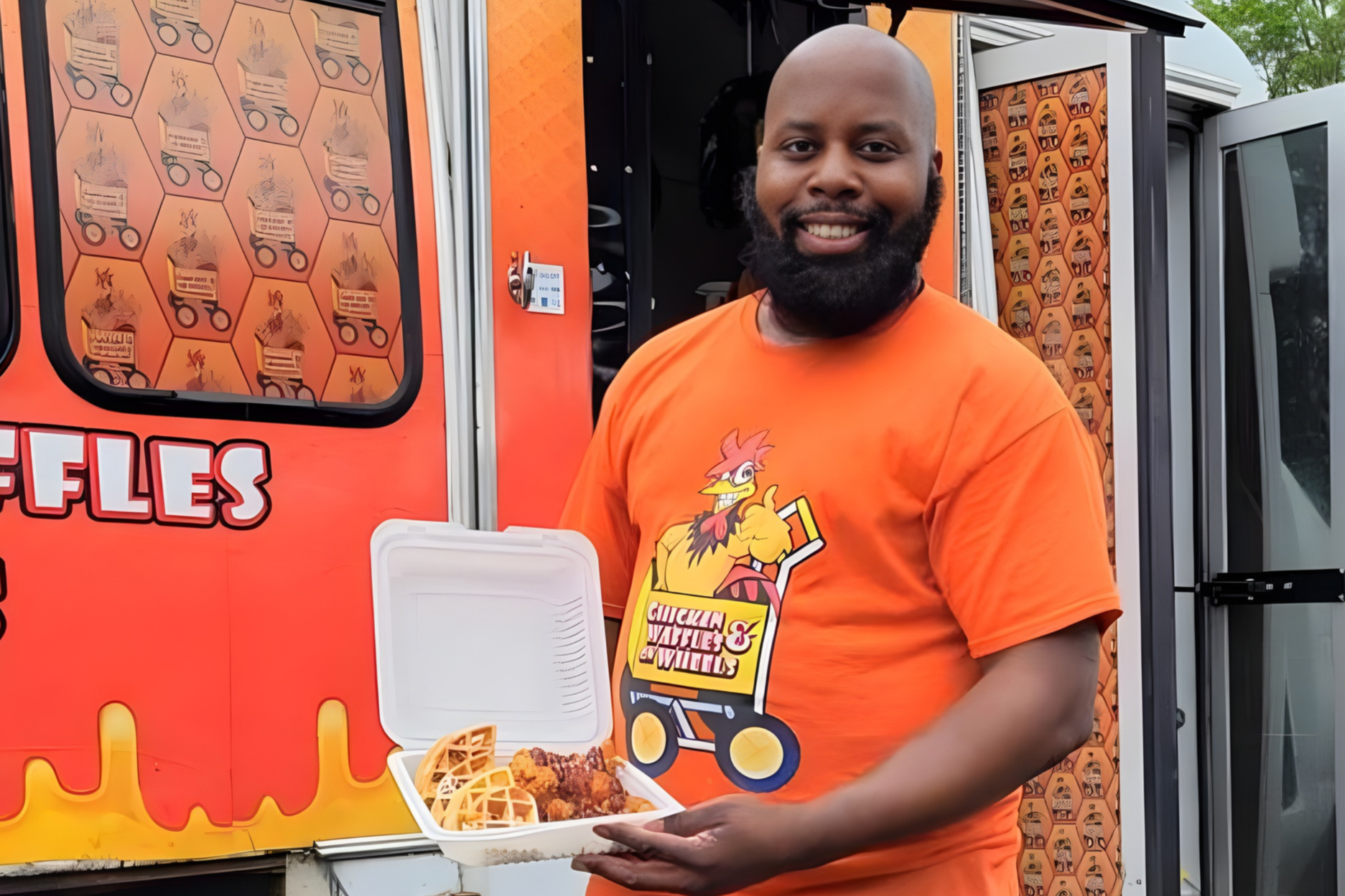 Chicken & Waffles On Wheels Logo