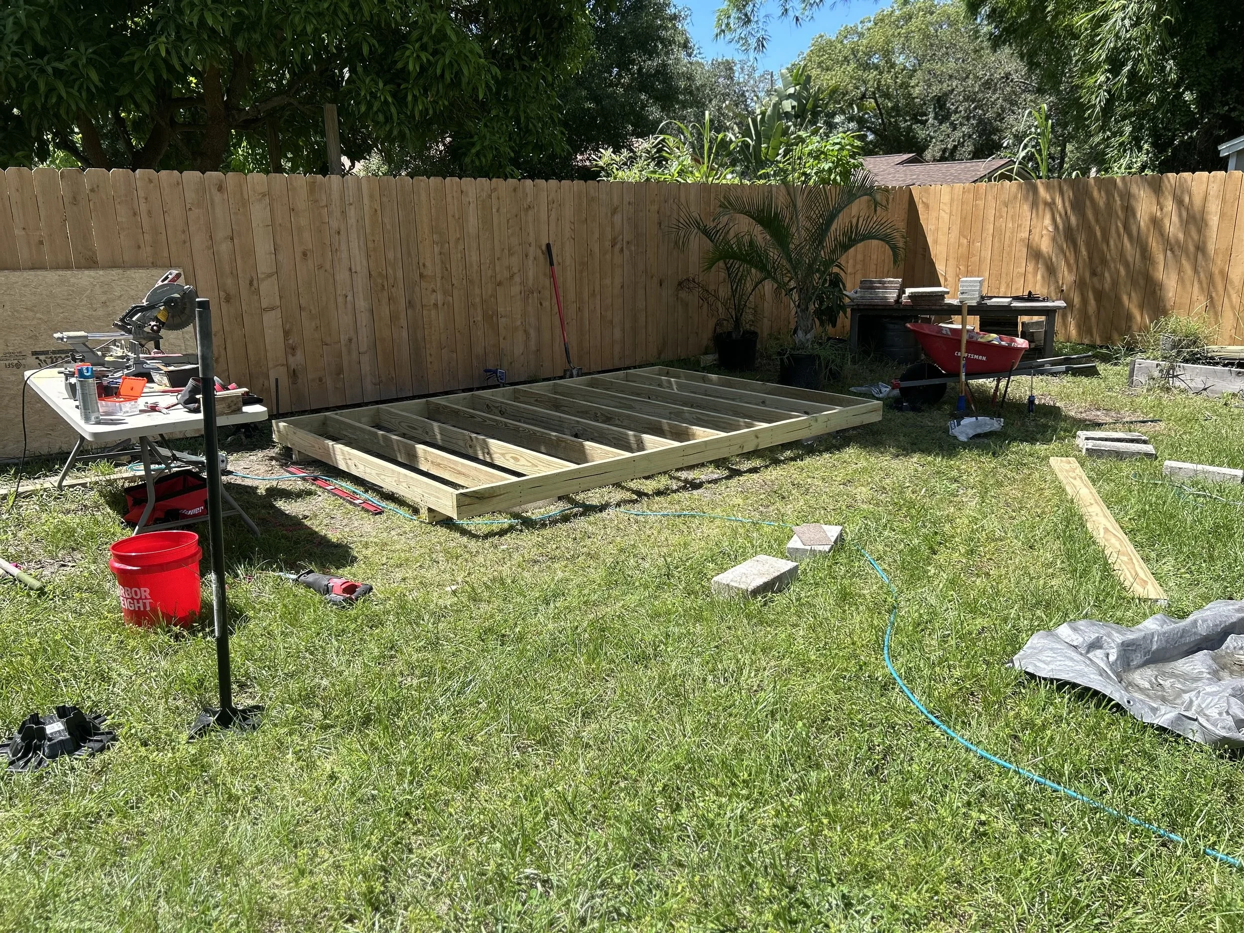 8x12 foot shed foundation
