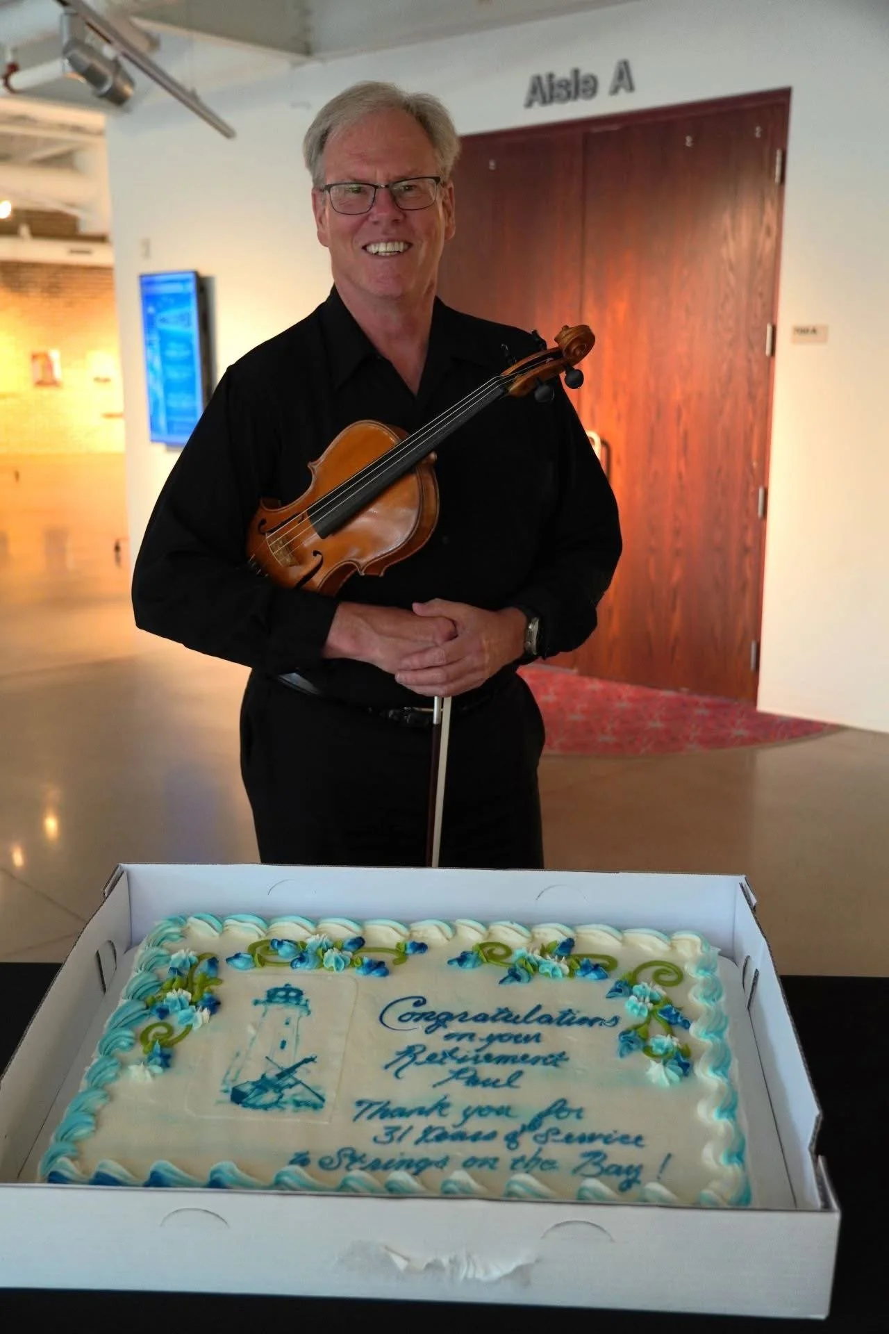 Paul Lundin at retirement party