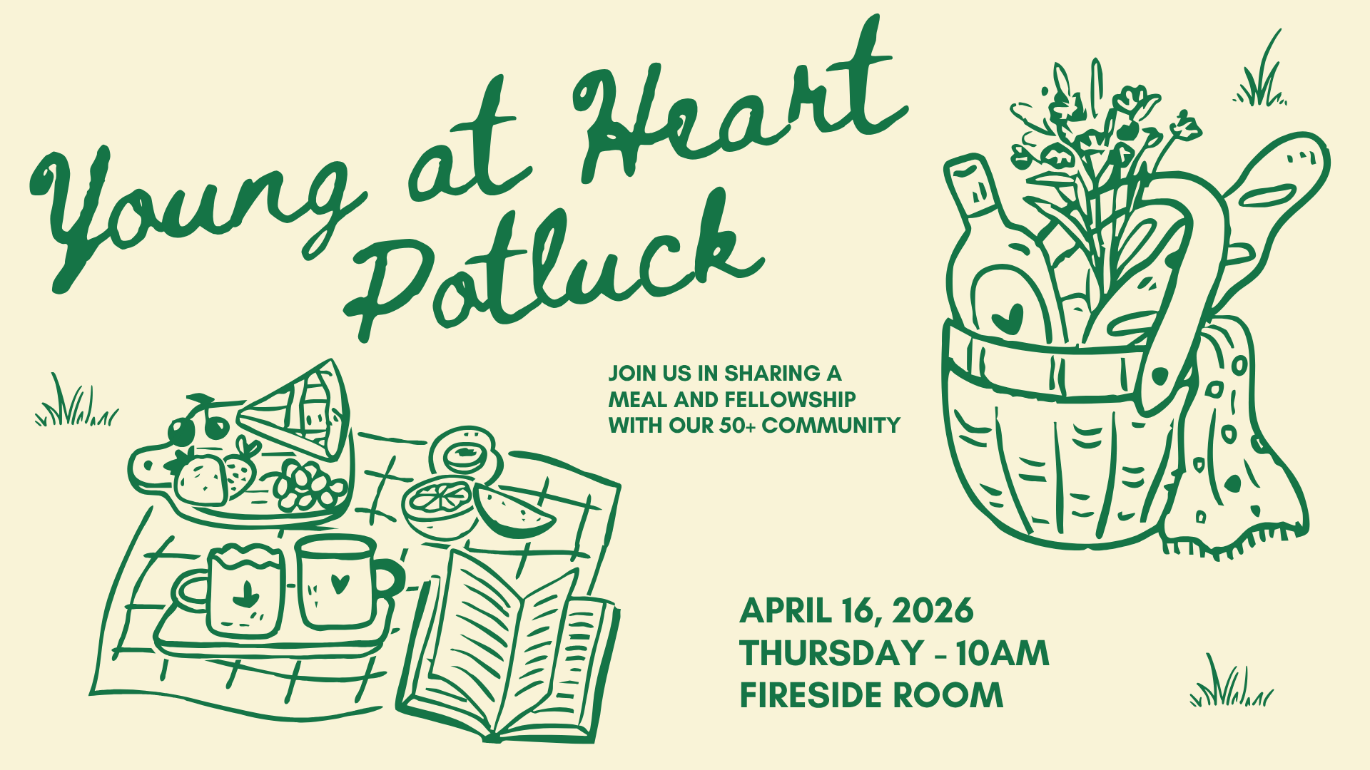 Green and Cream Simple Picnic Potluck Poster.png