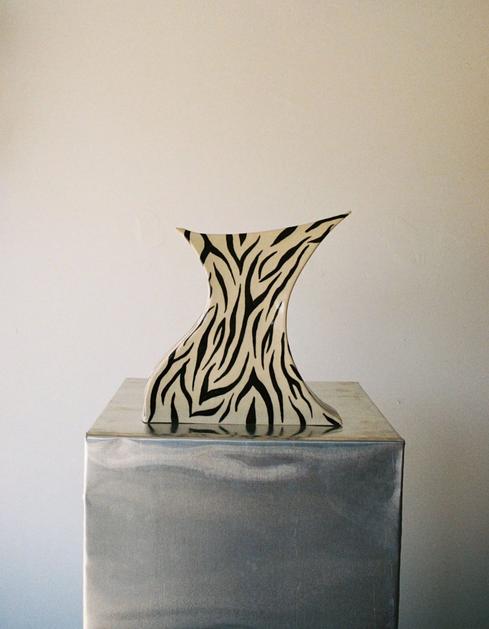 Angular Vase 02 - zebra