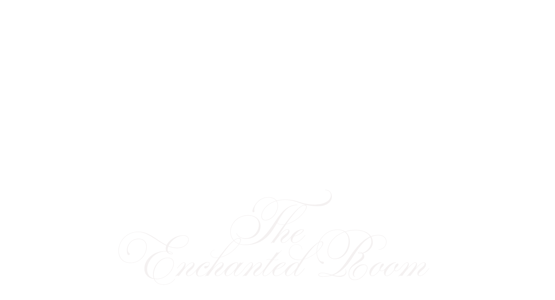 Black background with elegant white cursive text that reads "The Enchanted Roam."