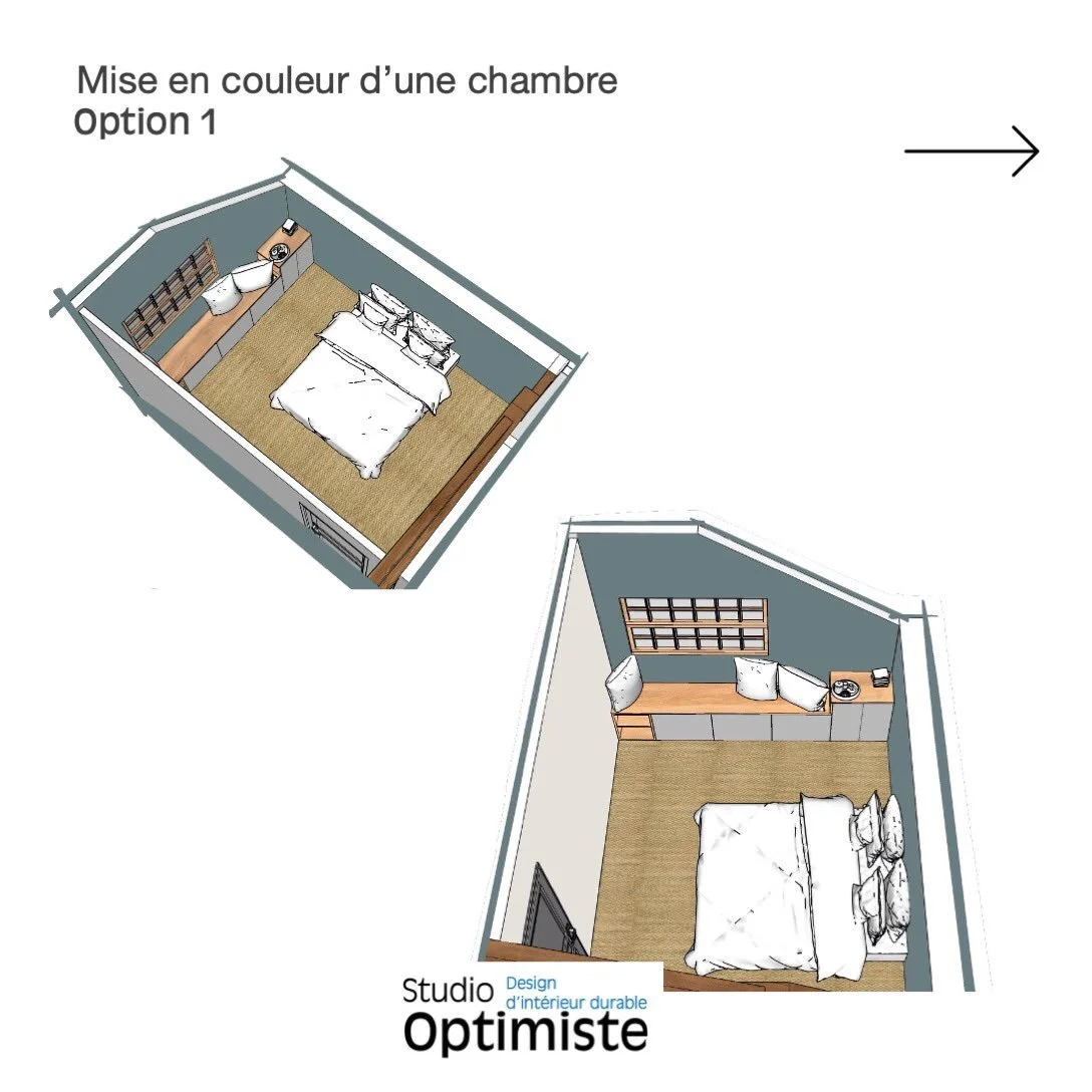 l PROJET CLIENT l 

Am&eacute;nagement de combles dans un petit village proche de Cormatin en Bourgogne : Mise en couleur d&rsquo;une chambre avec un bleu profond et apaisant.

Apr&egrave;s validation de l&rsquo;agencement et de l&rsquo;ambiance g&ea