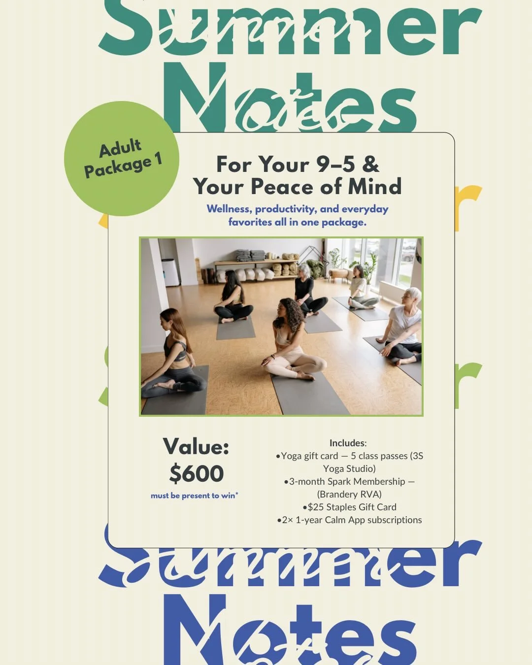 🎟️ Summer Notes Raffle Packages are here!

From family adventures and local experiences to wellness favorites and game day fun, this year&rsquo;s raffle lineup is packed with some incredible Richmond prizes, all supporting Music Orchard Richmond stu