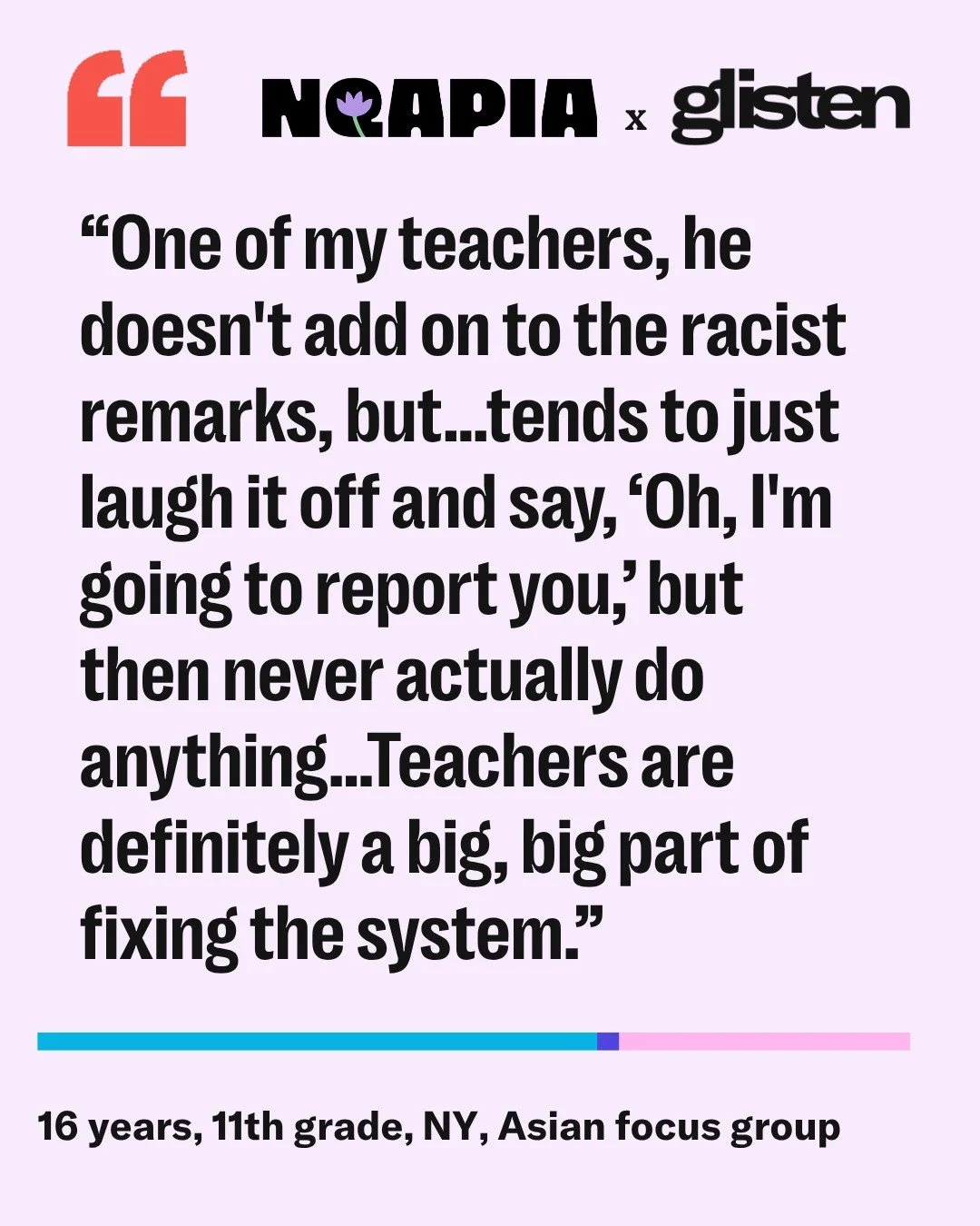 Glisten has just launched the findings of its 2025 National School Climate Survey!

We are proud to have partnered with @glistencommunity on Asian and Asian American focus groups included in these findings that provide a deeper understanding of the e