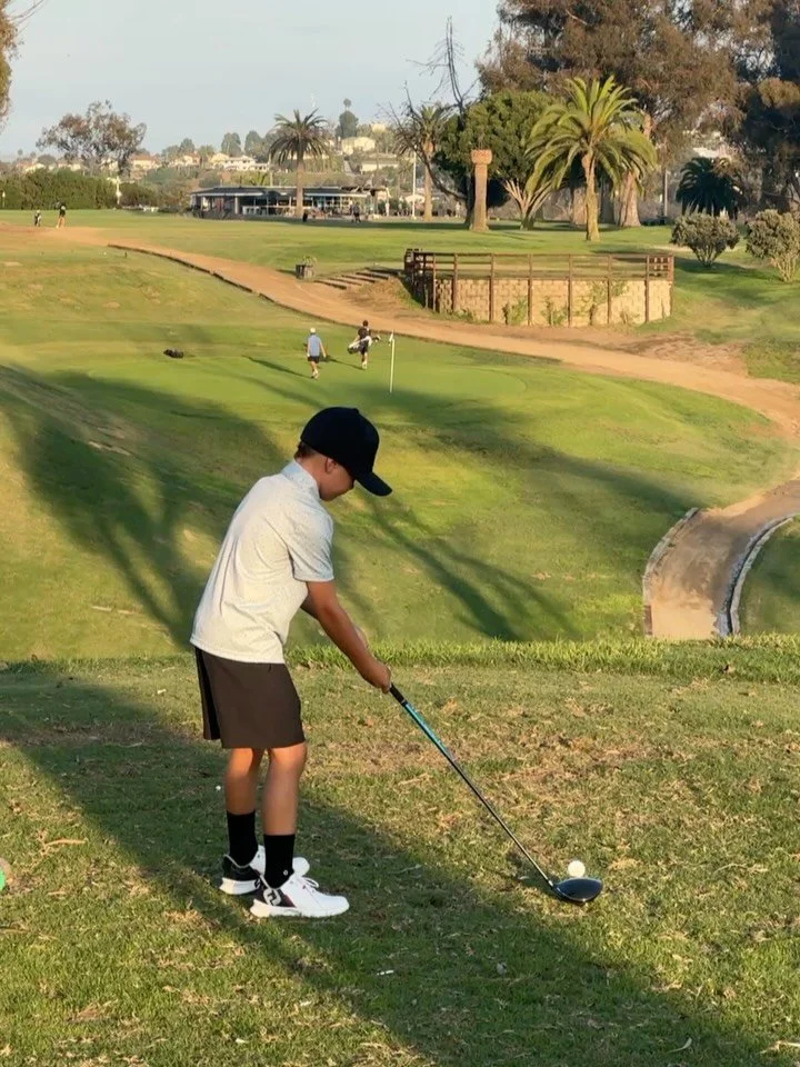 This deserved a permanent square! My 7 year old son Hudson on a 145 yard Par 3 17th @goathillpark. Proud dad moment is an understatement! 

For some backstory - the furthest Hudson had hit a drive all day was about 125 yards. This was the 17th hole a