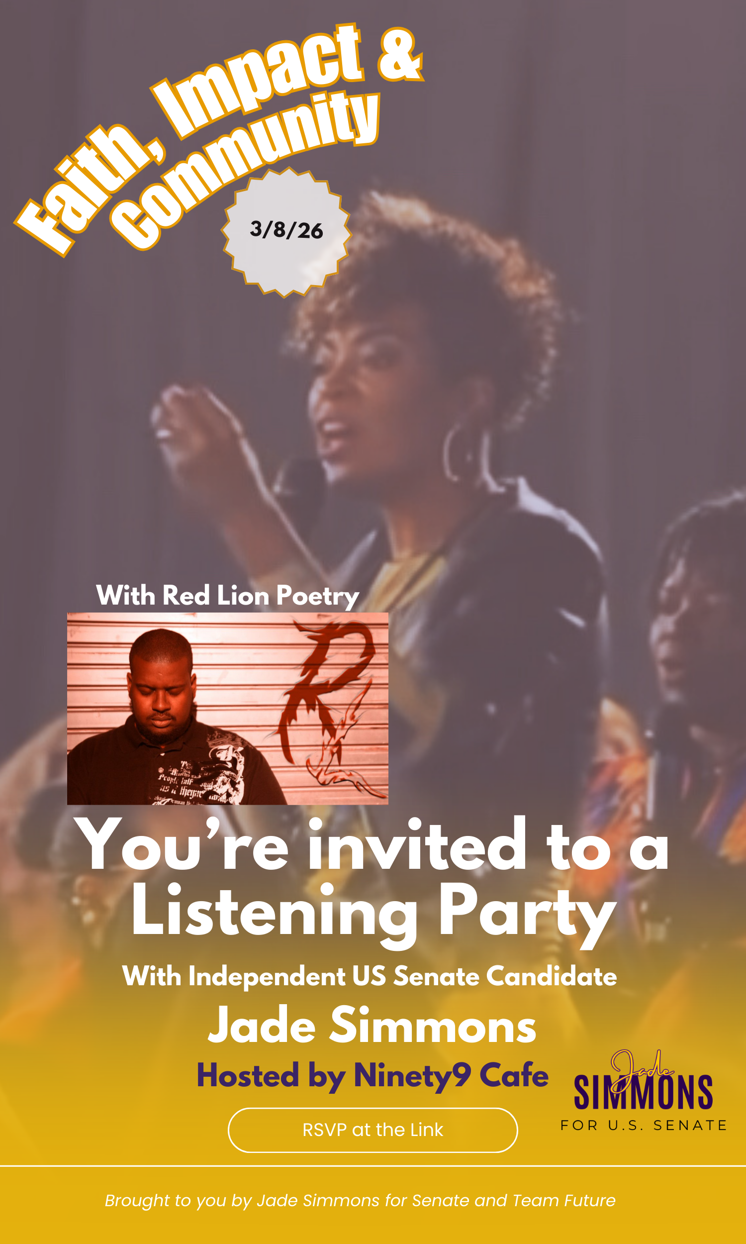 Faith, Impact, &amp; Community listening party