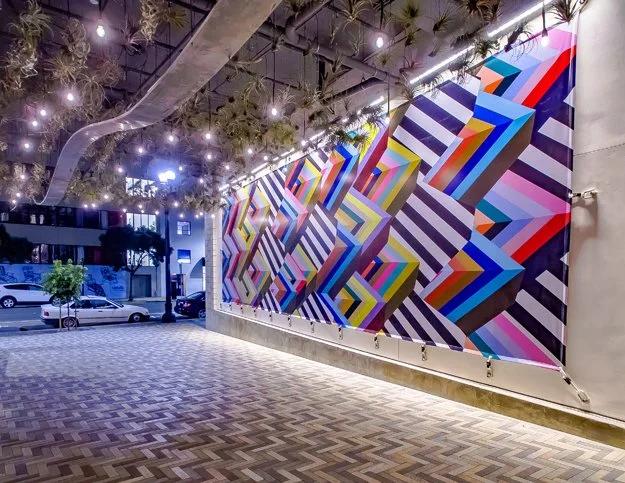 "Current," 2017,
Print on vinyl,
14'8" x 44',
IDEA1, San Diego, CA