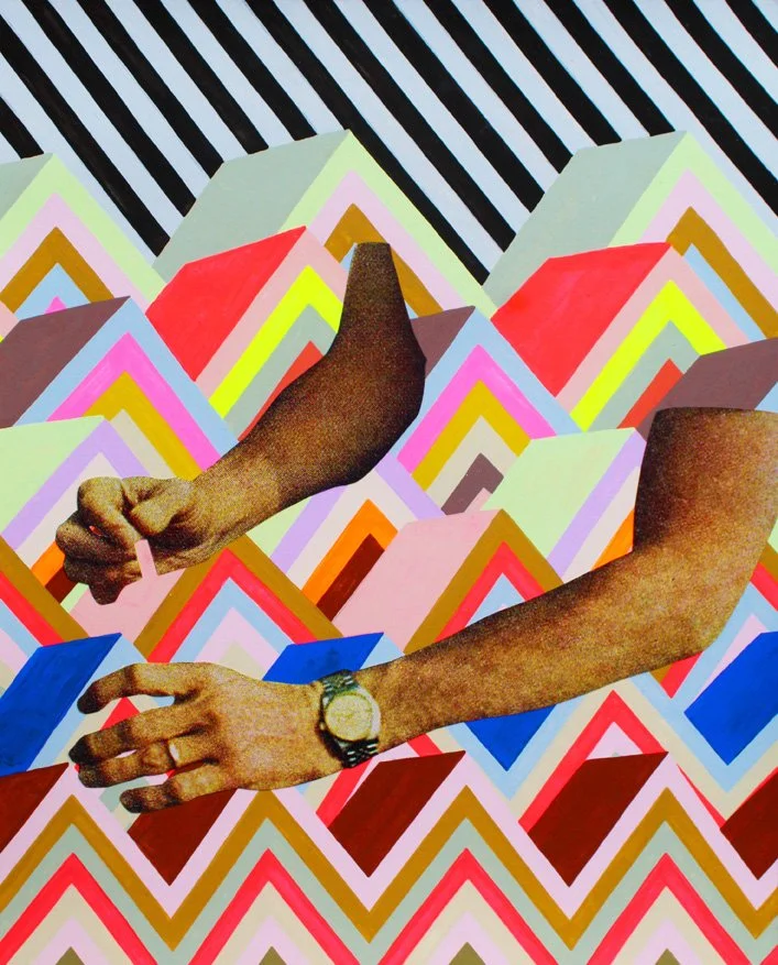 "Untitled (Straw)," 2020,
Gouache and collage on paper,
14" x 11"