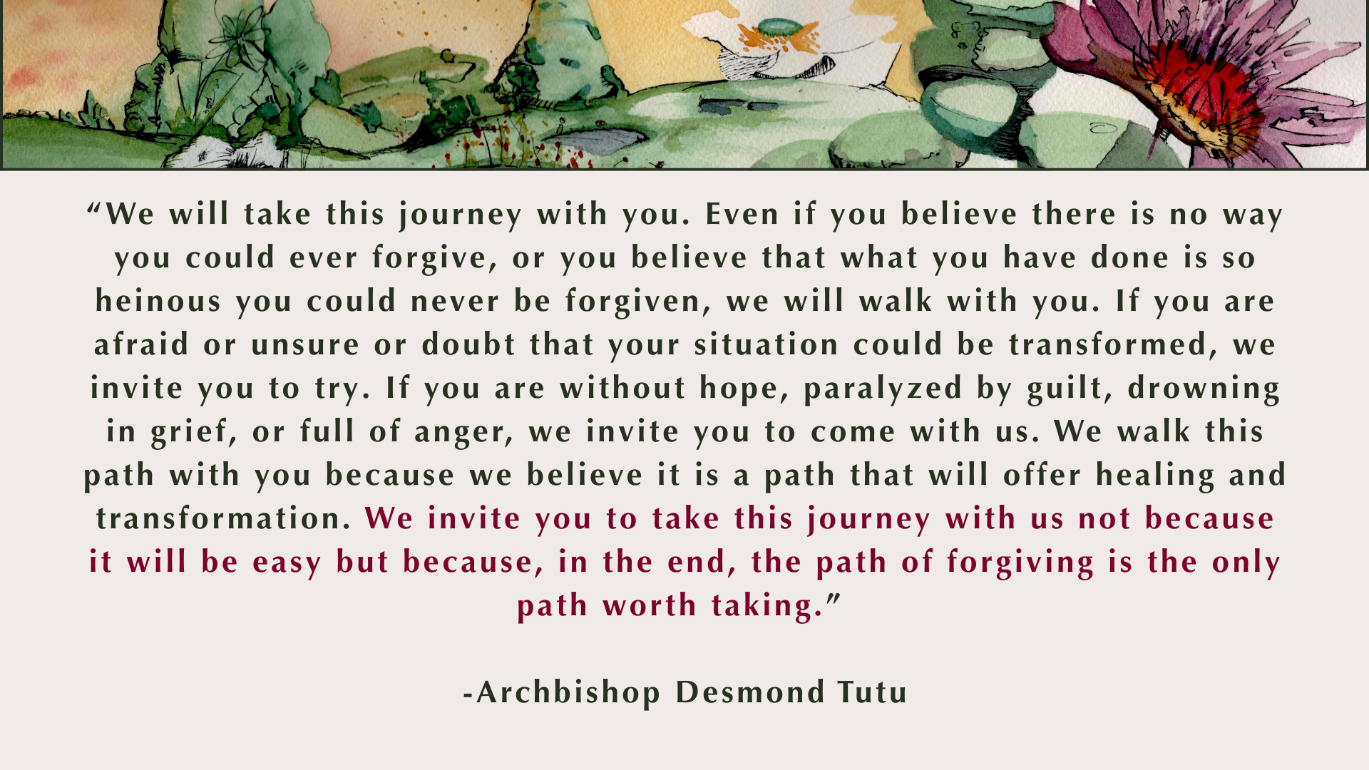 Slides from Forgiveness - The Road to Healing