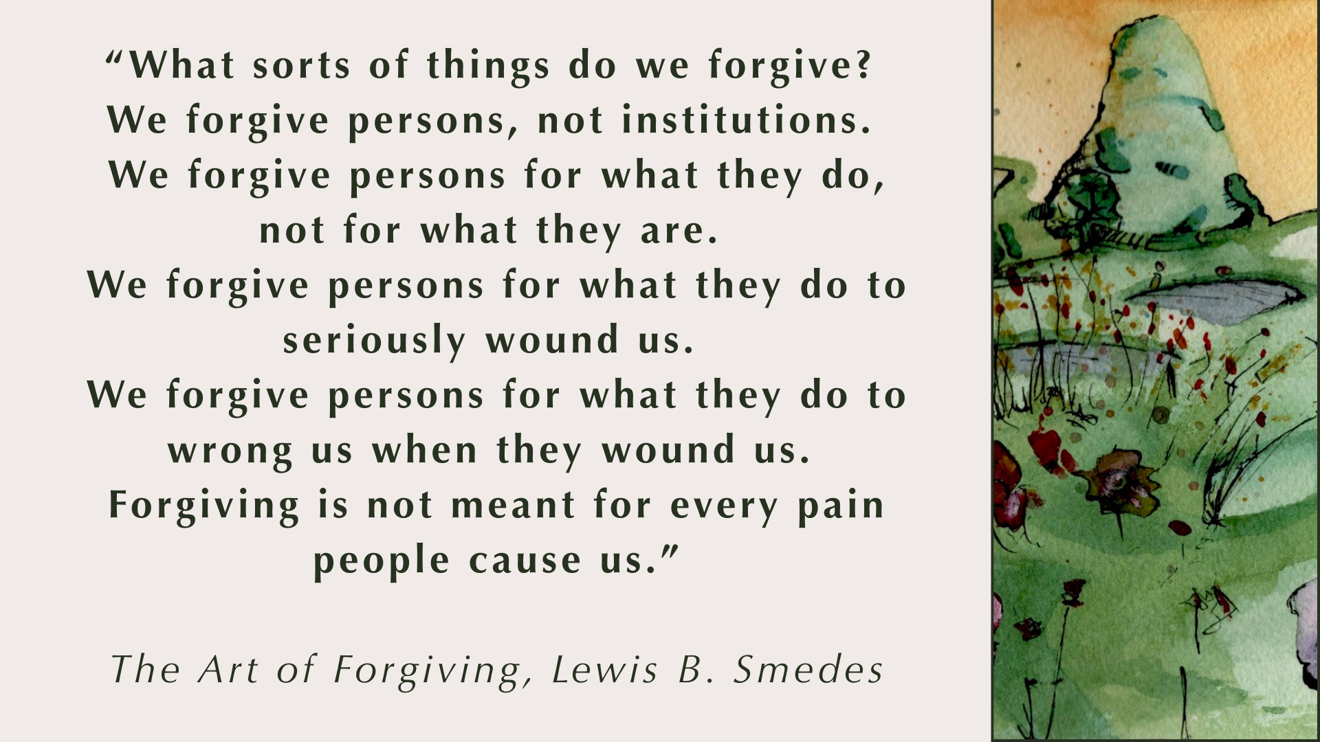 Slides from Forgiveness - The Road to Healing