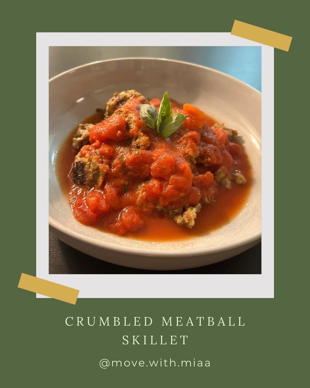 Crumbled Meatball Skillet🤤

Instructions:

1️⃣Preheat oven to 400&deg;F.
2️⃣Mix breadcrumbs and milk in a large bowl, set aside for 5 minutes.
3️⃣Add all other ingredients to the breadcrumb mixture. Mix with your hands until just combined but don&rs