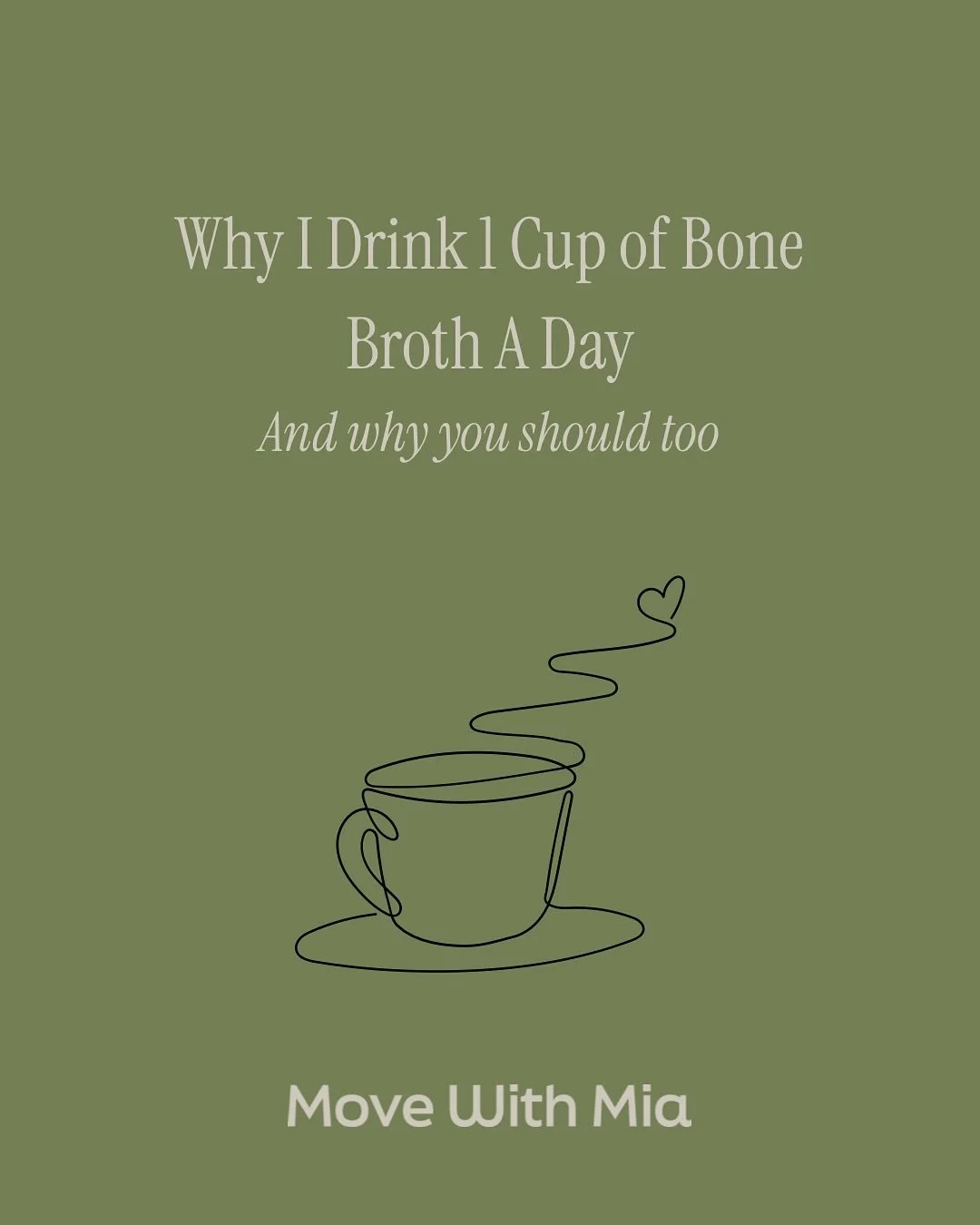 A simple daily habit that helps you feel and move at your best✨

Making a cup of bone broth part of your daily routine is an easy way to nourish your body.

Light, hydrating, and easy to digest, it works perfectly between meals, after a workout, or b