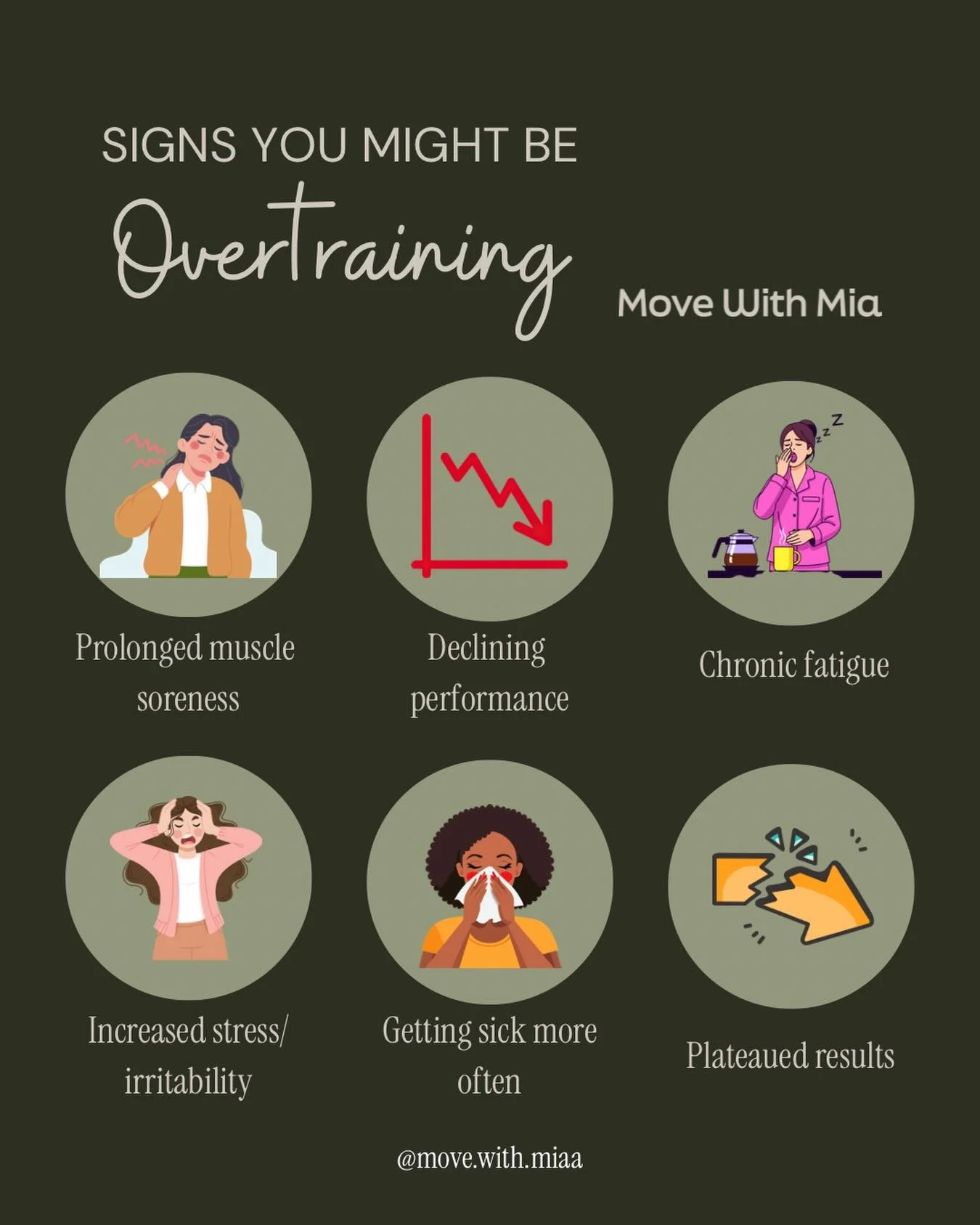 These are common signs your training stress may be exceeding your ability to recover.

Overtraining isn&rsquo;t about doing too much, it&rsquo;s what happens when intensity, volume, and frequency consistently outpace recovery. This can show up as per