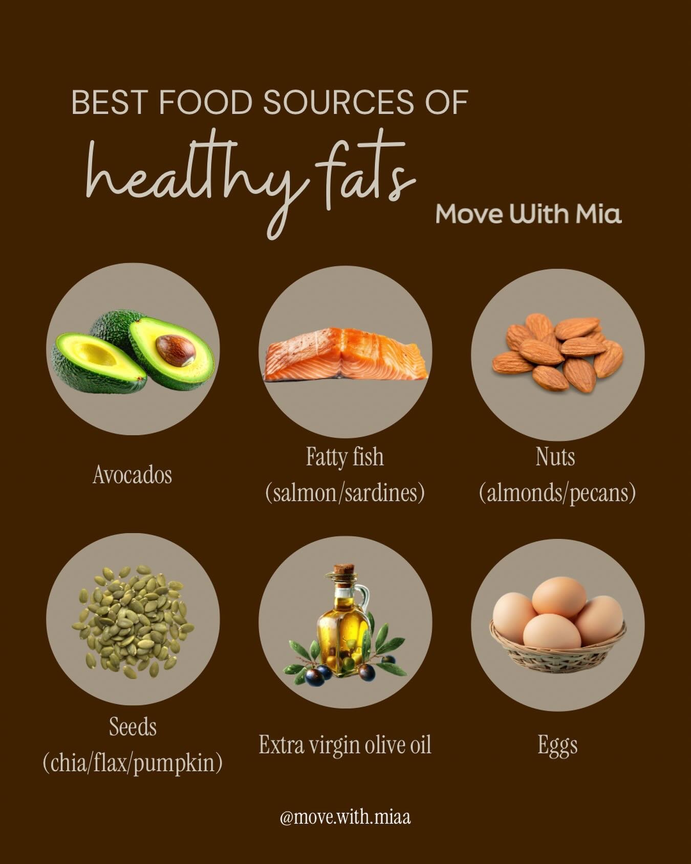 Healthy fats support hormones, recovery, brain health, and steady energy.

The goal is not to avoid fat. It is to choose quality fats from whole food sources and pair them with enough protein and carbs to support your body.
