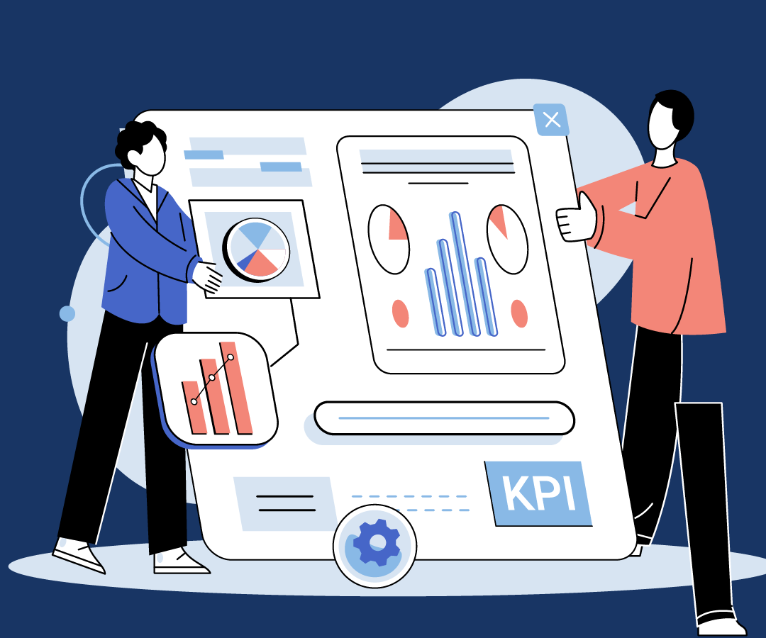 KPI Dashboard with charts and graphs