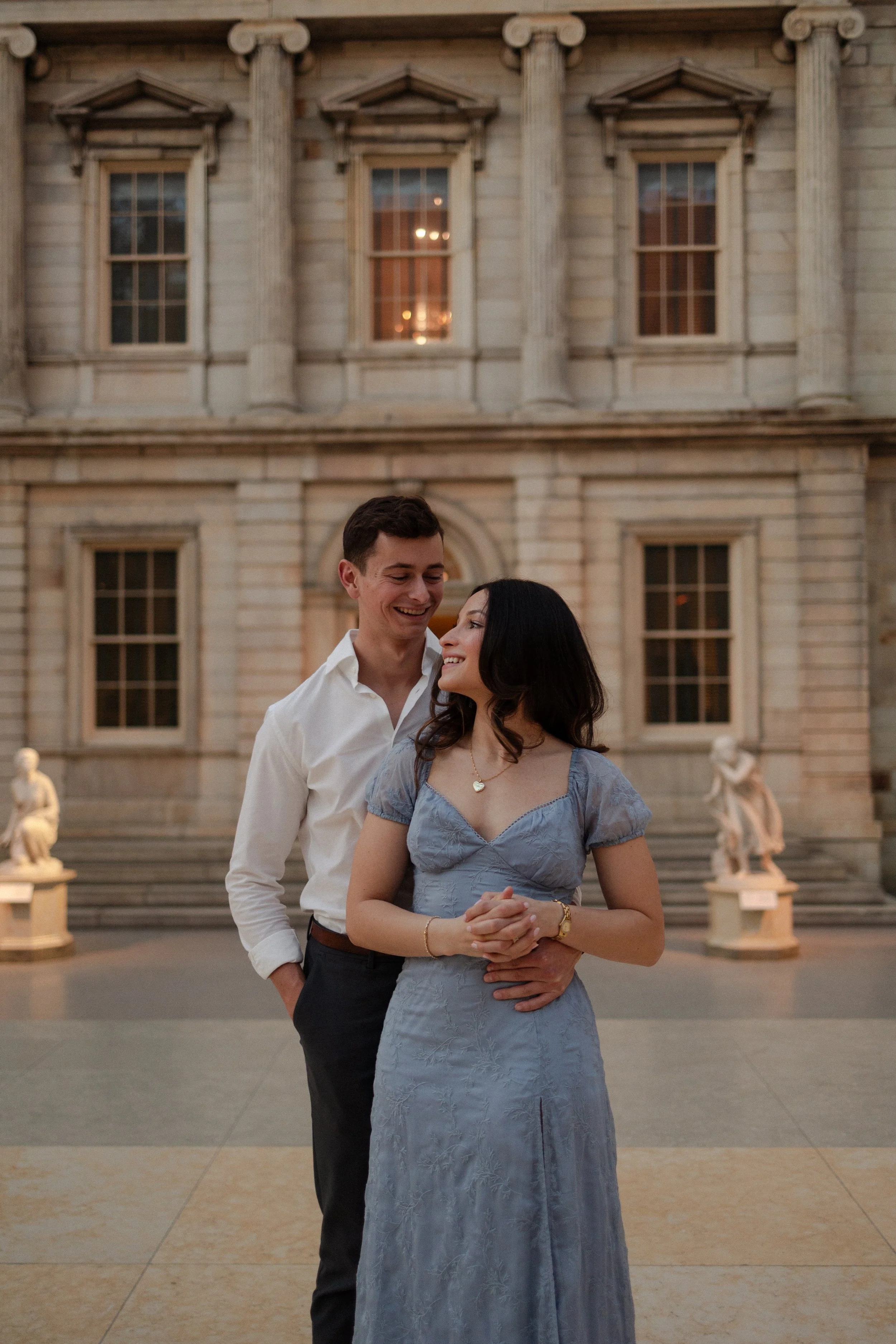 An engagement session at the Metropolitan Museum of Art, done by Dominique Paulette Photography a Somerville New Jersey based wedding photographer.