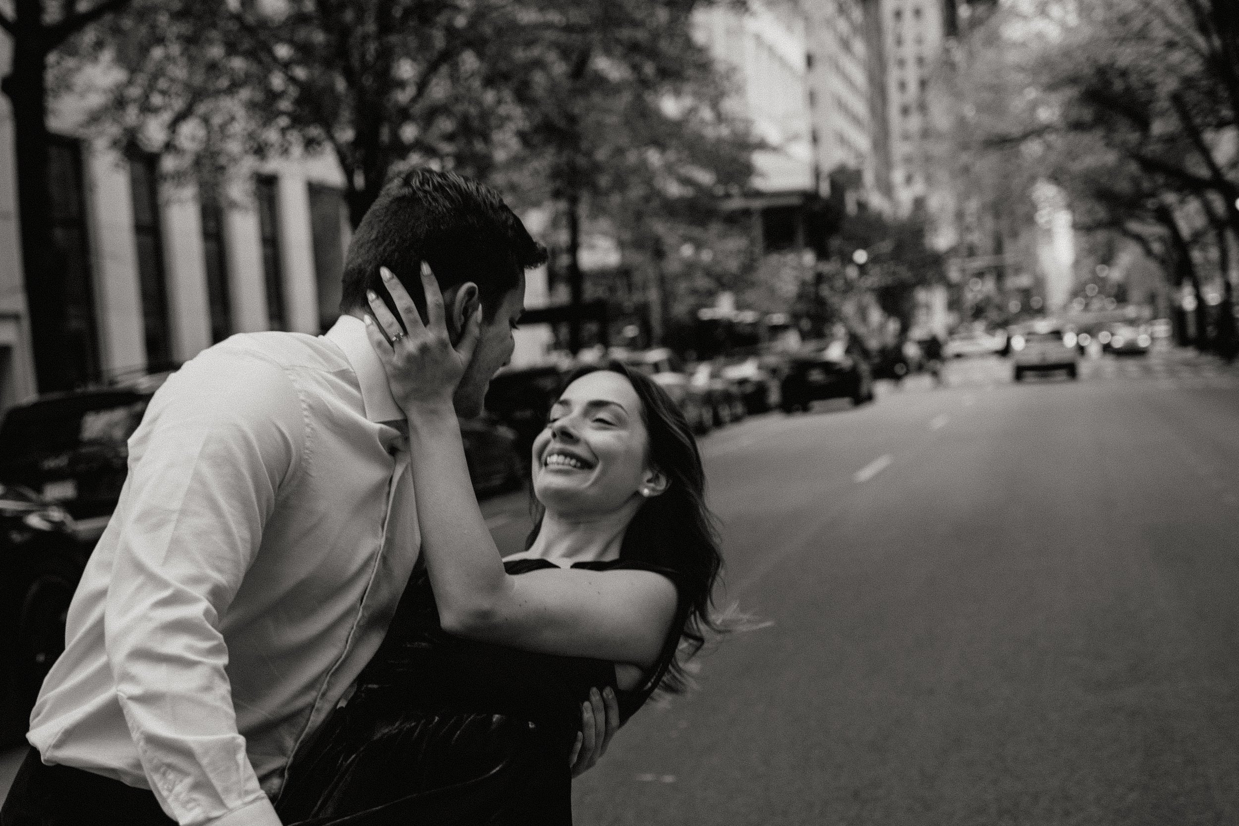 Engagement session in the Upper East Side of NYC, done by Dominique Paulette Photography a Somerville New Jersey based wedding photographer.