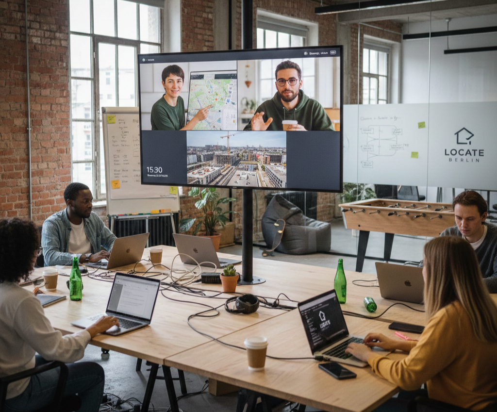 Meeting zur Standortberatung (KI-generiertes Bild)