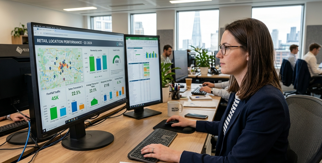 KI-generiertes Bild von Standortmonitoring-Daten zur Auswertung