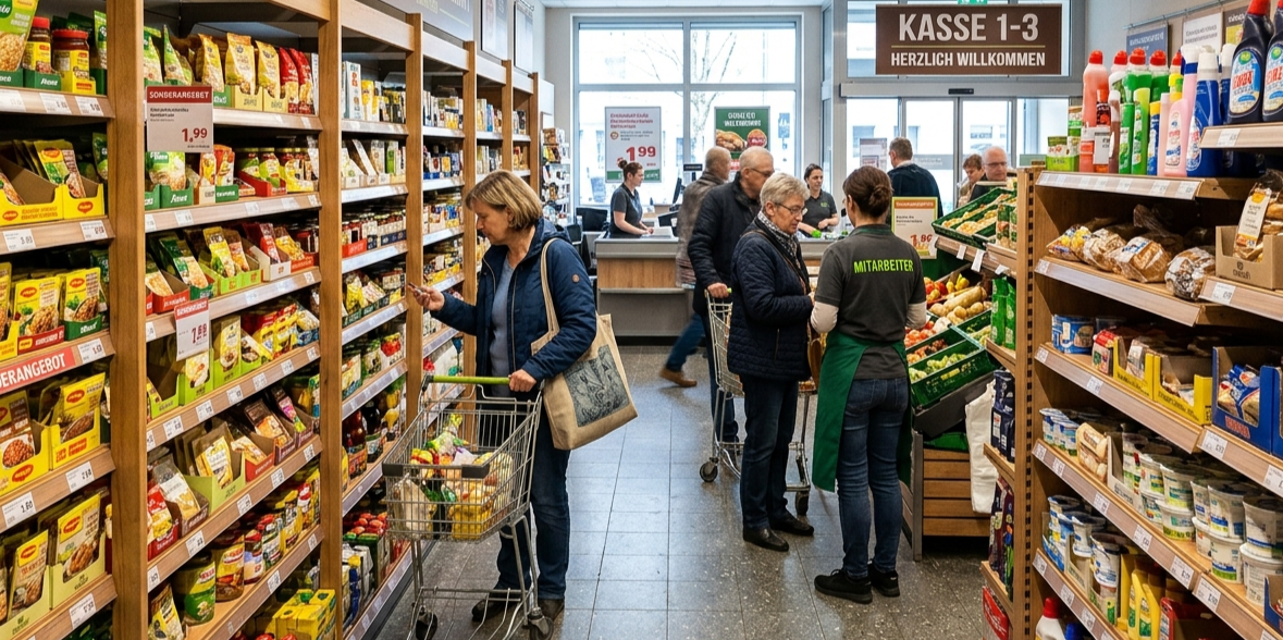 Erfolgreiches Lebensmitteleinzelhandelsunternehmen durch Standort-Monitoring (KI-generiert)