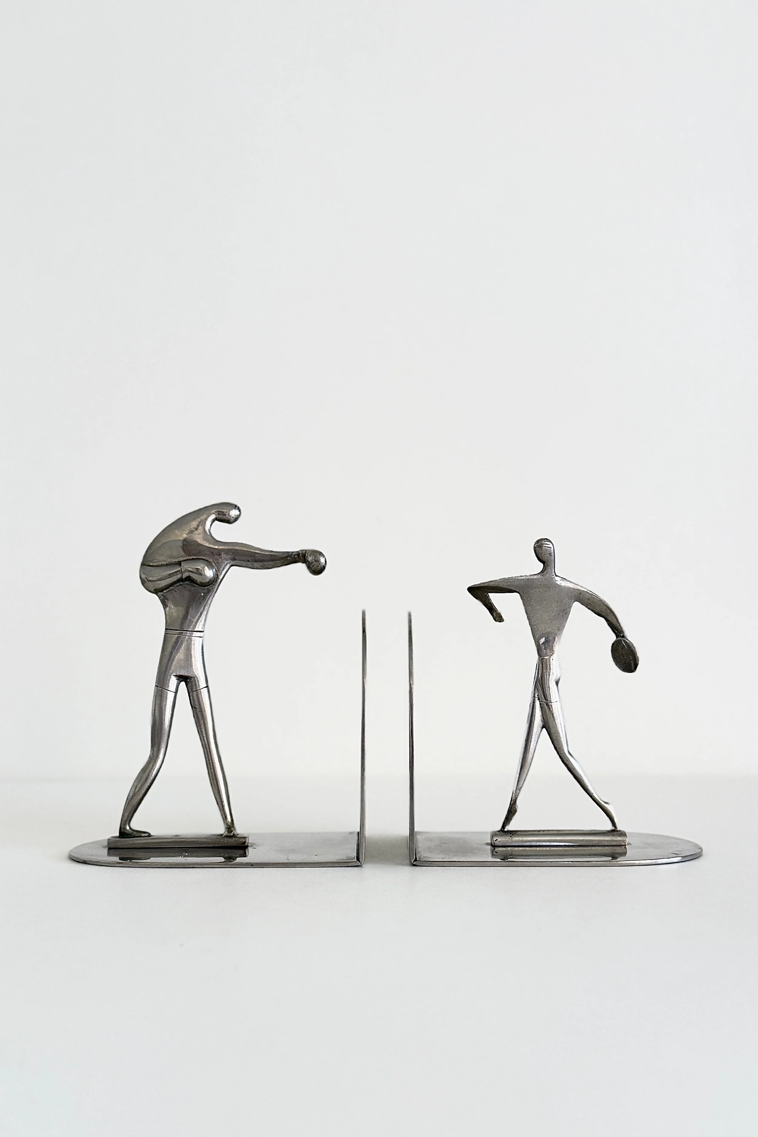 Mid Century Austrian Metal Figural Bookends — Mezzanine