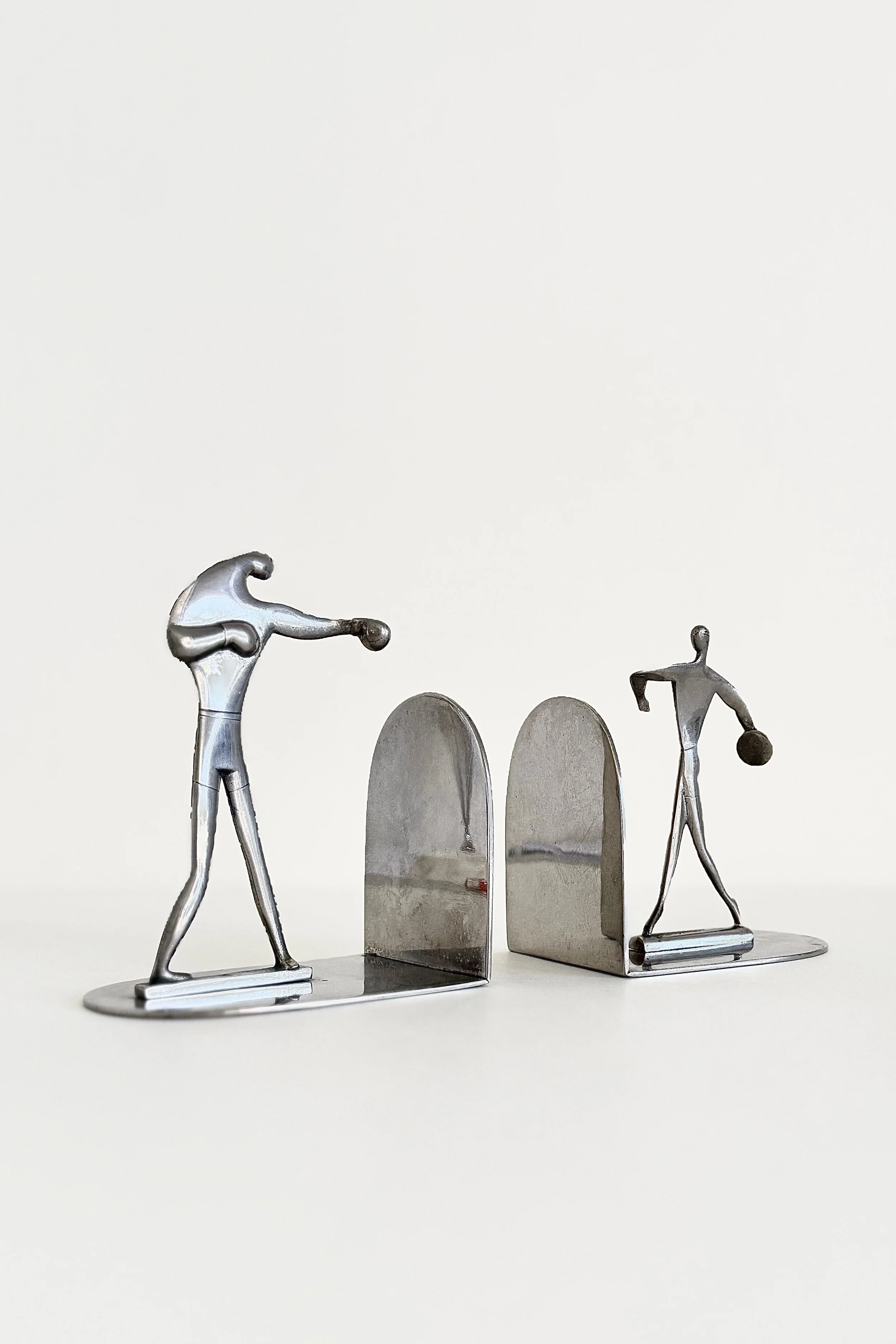 Mid Century Austrian Metal Figural Bookends — Mezzanine