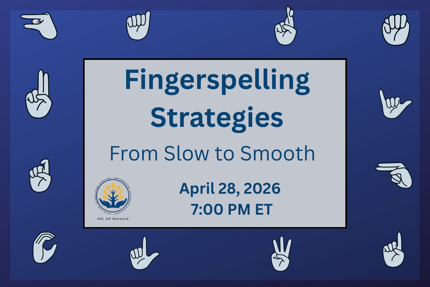 Fingerspelling Strategies:  From Slow to Smooth