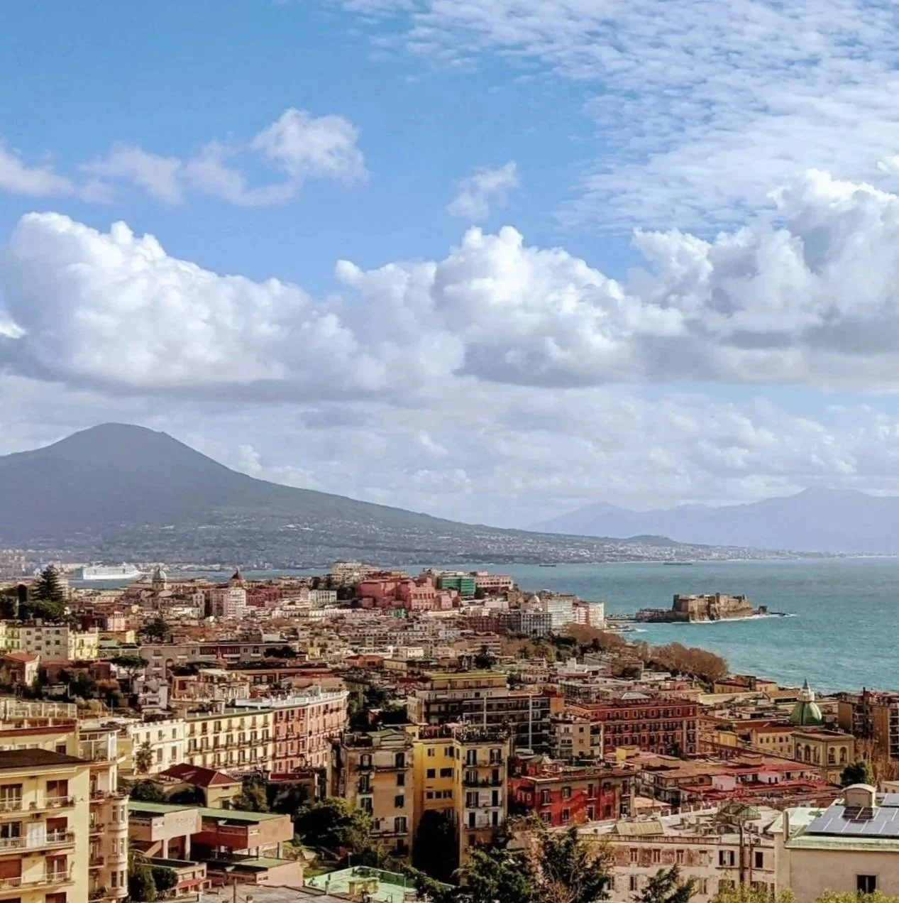 Bay of Naples and Mount Vesuvius, Italy, offering a spectacular backdrop for a sailing holiday along the Amalfi Coast and nearby islands