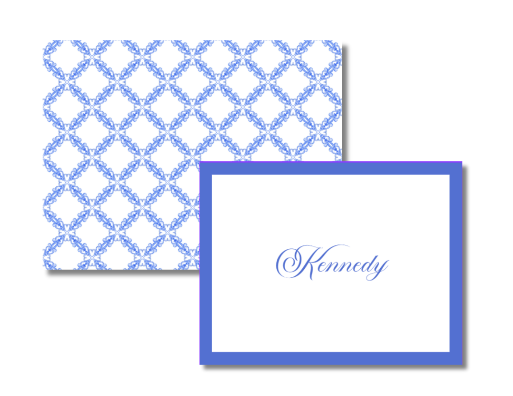 Blue Tile Folded Cards