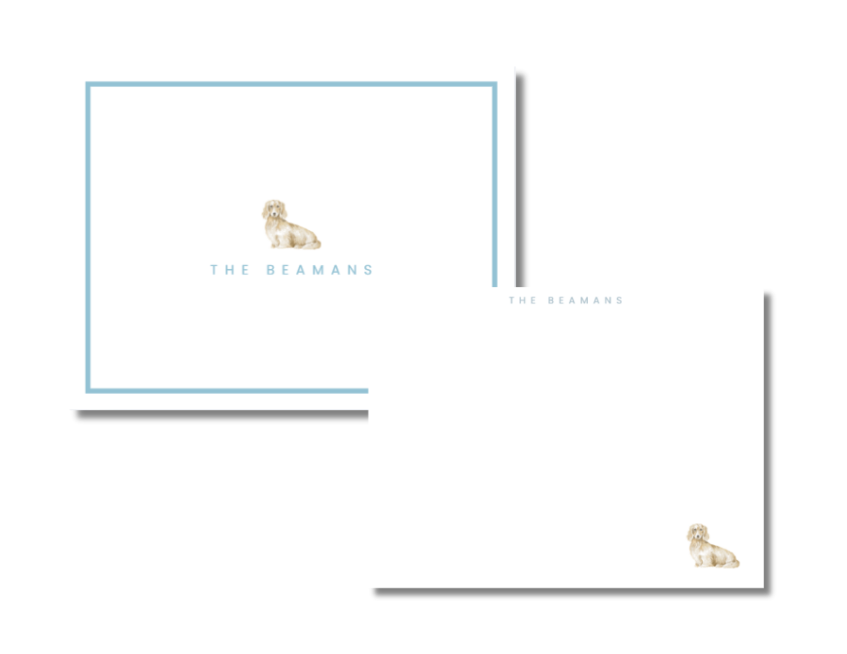 Custom Pet Stationery Folded Cards