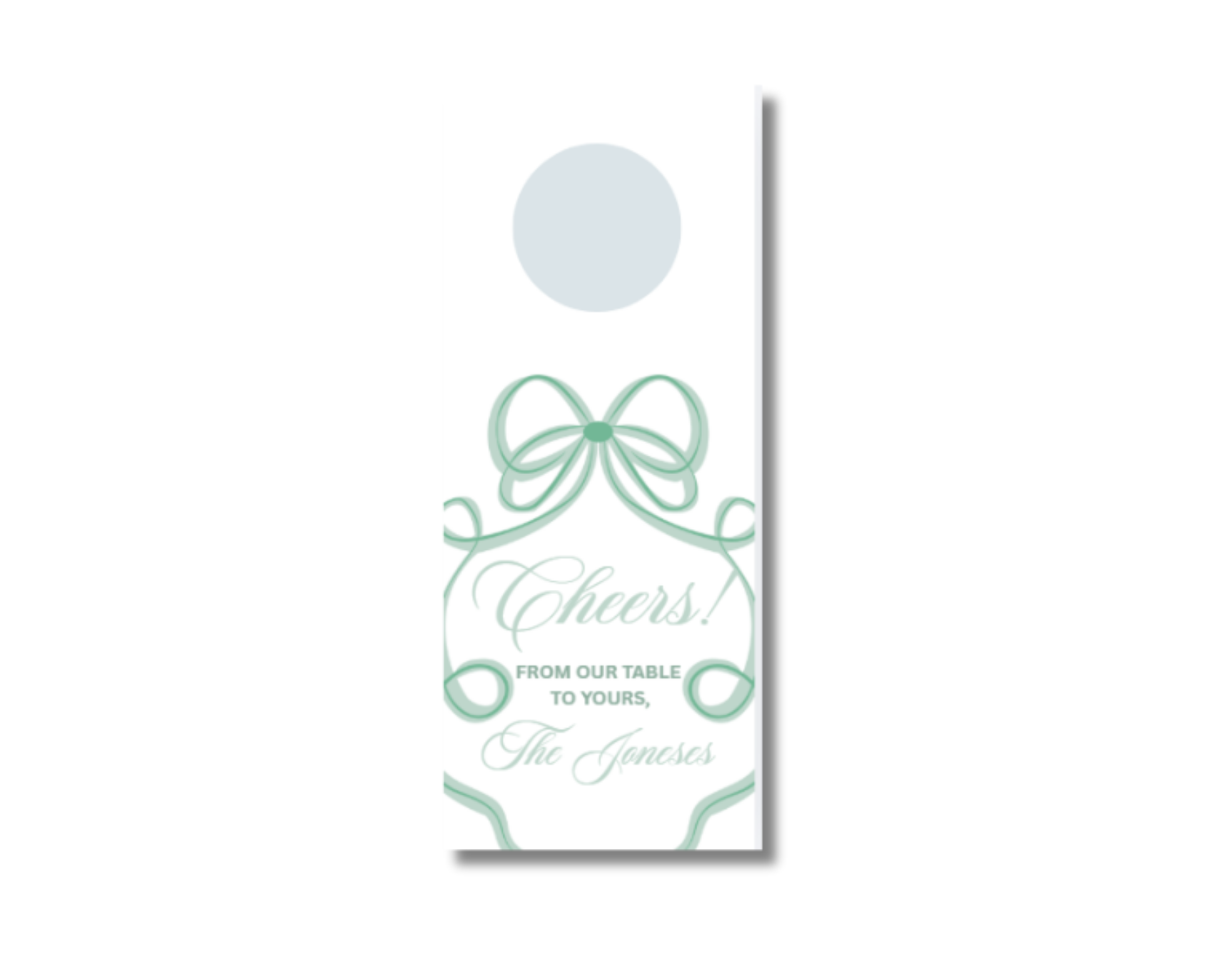 Put a Bow on It Wine Tag