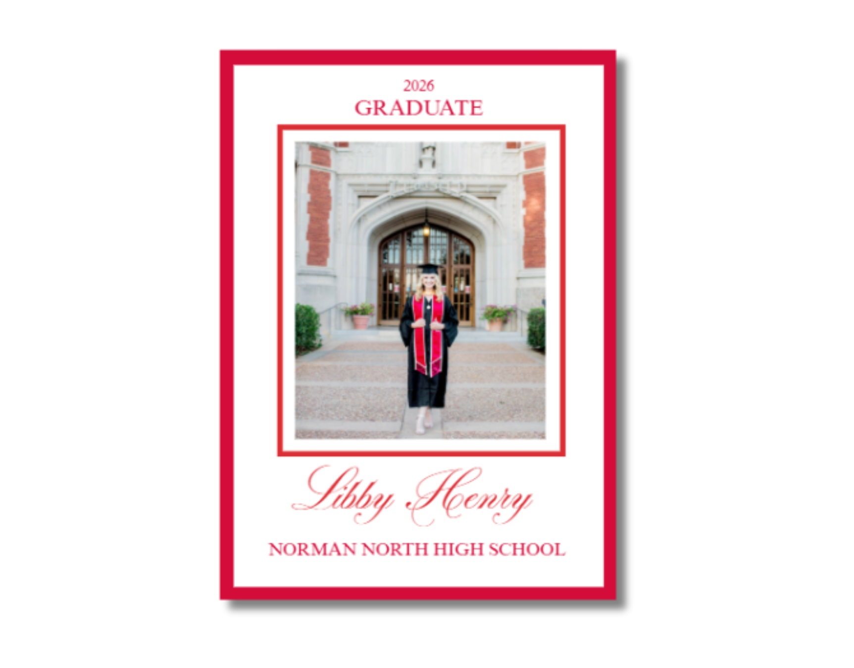 Colored Border Grad Announcement