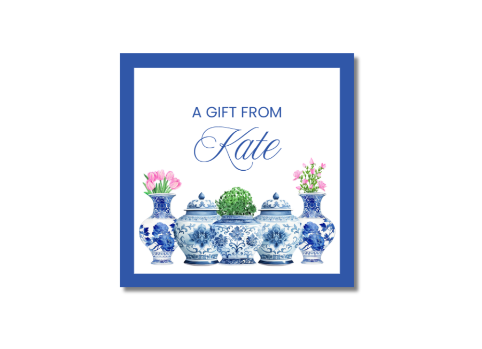Chinoiserie Vase Gift Tag