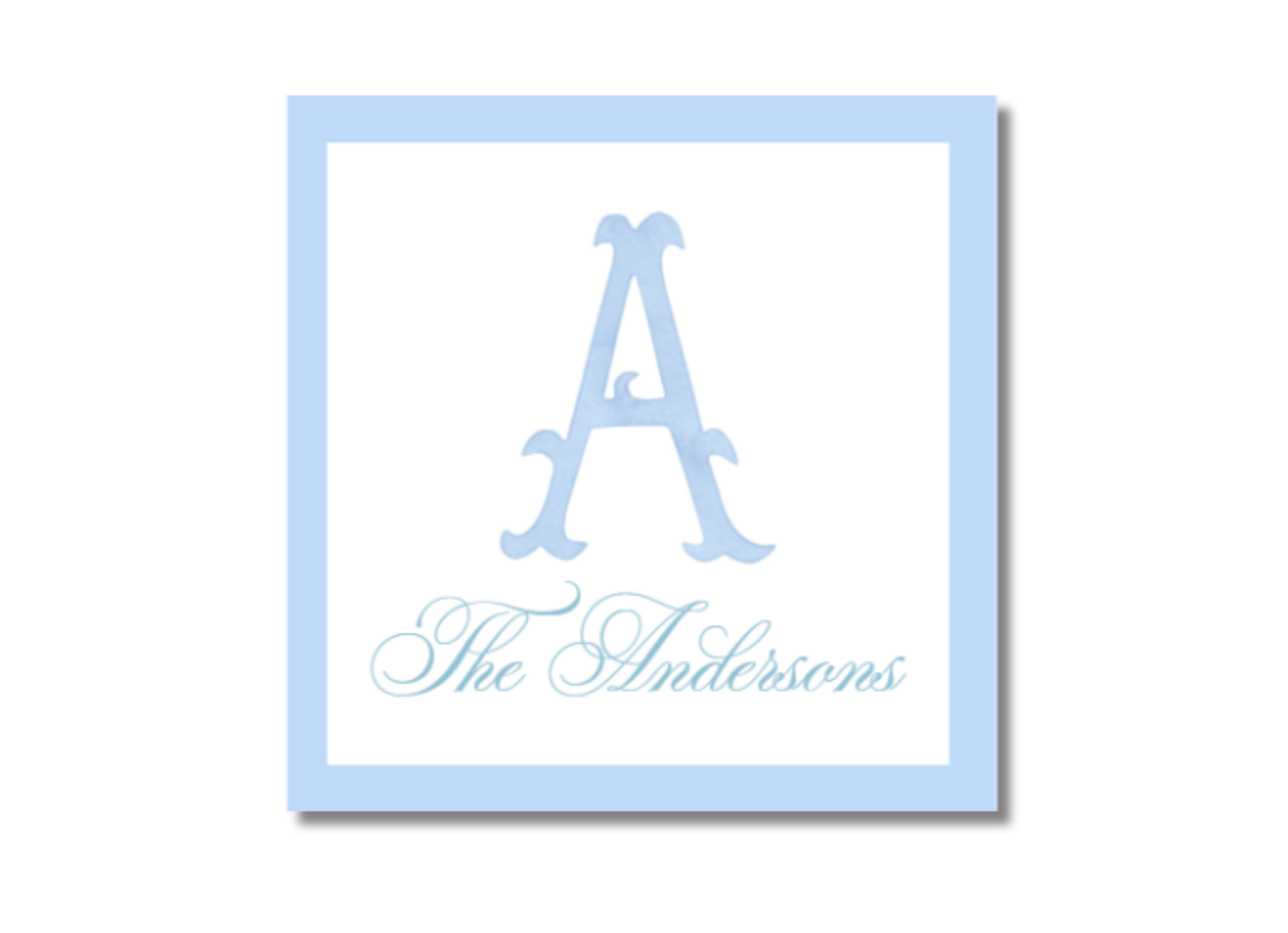 Single Letter Monogram Gift Tag