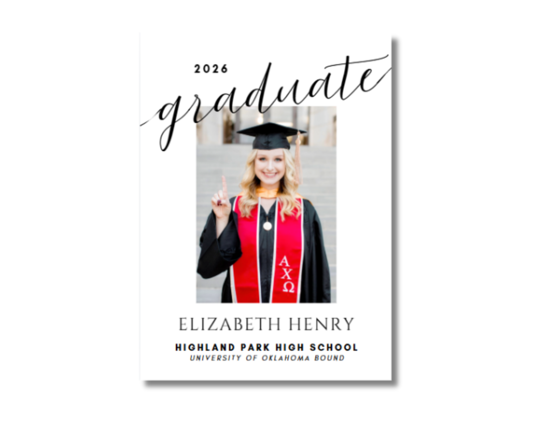 Graduate Calligraphy Card