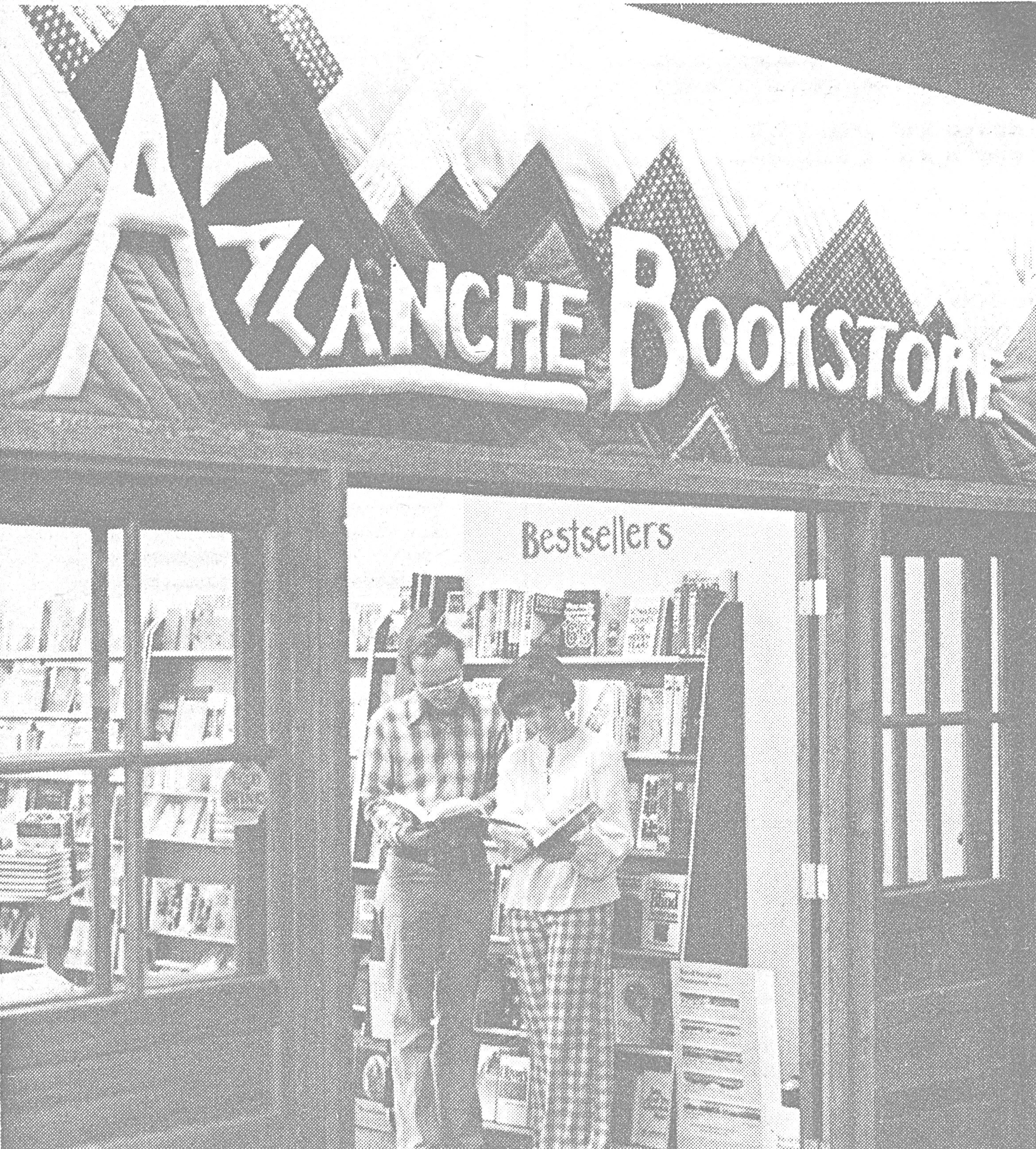 The Avalanche Bookstore in Durango, Colorado in April, 1977.