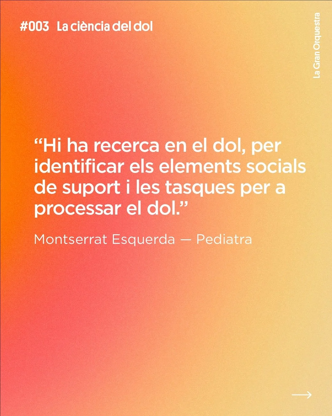 Al cap&iacute;tol 3 parlem sobre com el dol no &eacute;s nom&eacute;s un malestar emocional, &eacute;s una forma d&rsquo;adaptaci&oacute; profunda del cos i la ment per poder viure sense aquella persona estimada. Amb la @montse_esquerda_areste , ente