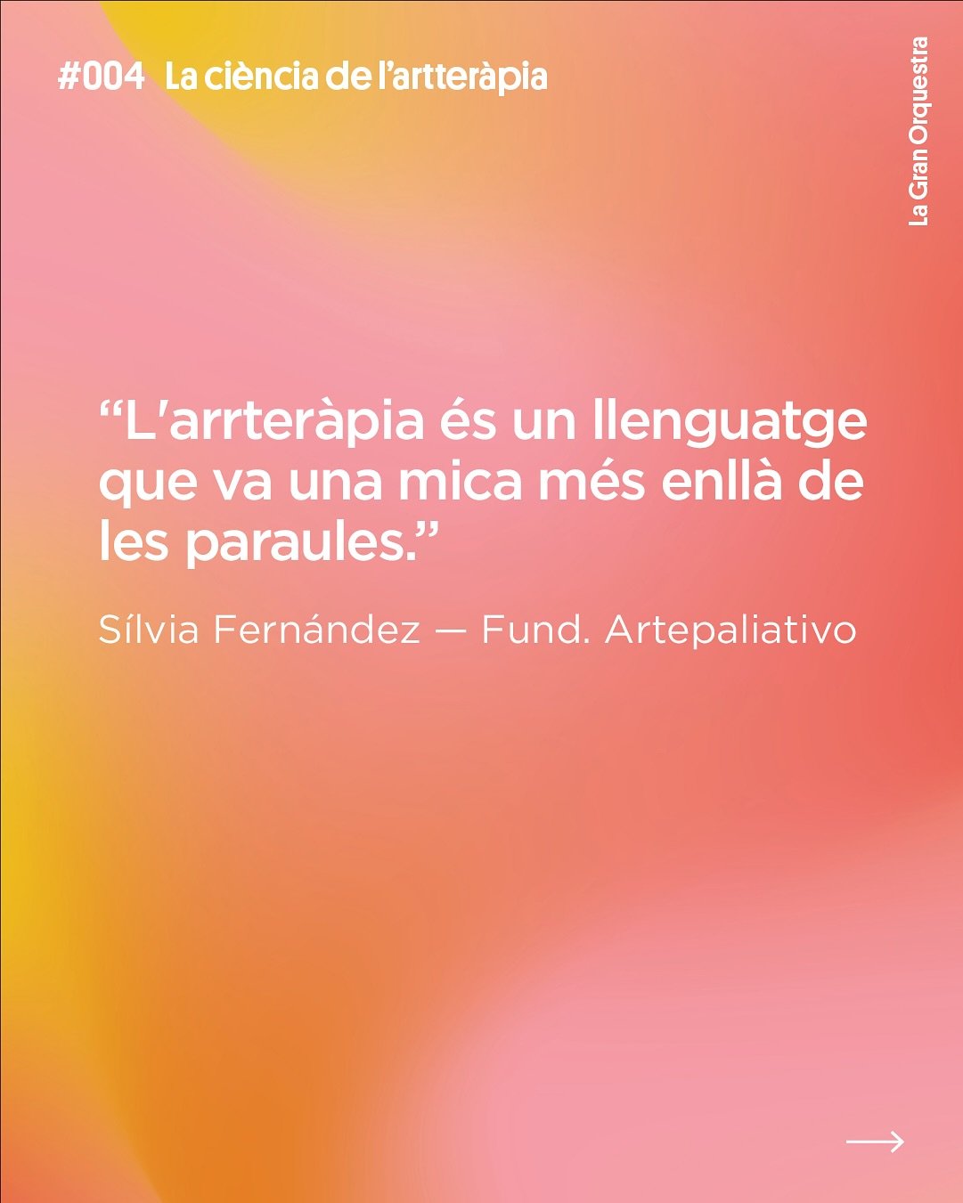 A l&rsquo;episodi 4, parlem de com l&rsquo;artter&agrave;pia ens ajuda a transitar moments on les paraules no s&oacute;n suficients i com l&rsquo;art &eacute;s un dret per a tots nosaltres, independentment del nostre context. ✨

Tamb&eacute;, compart