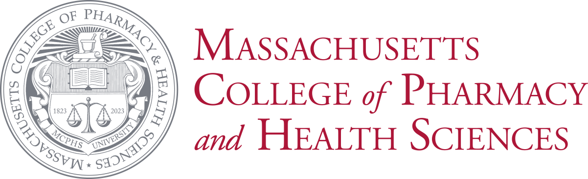 Logo of Massachusetts College of Pharmacy and Health Sciences.