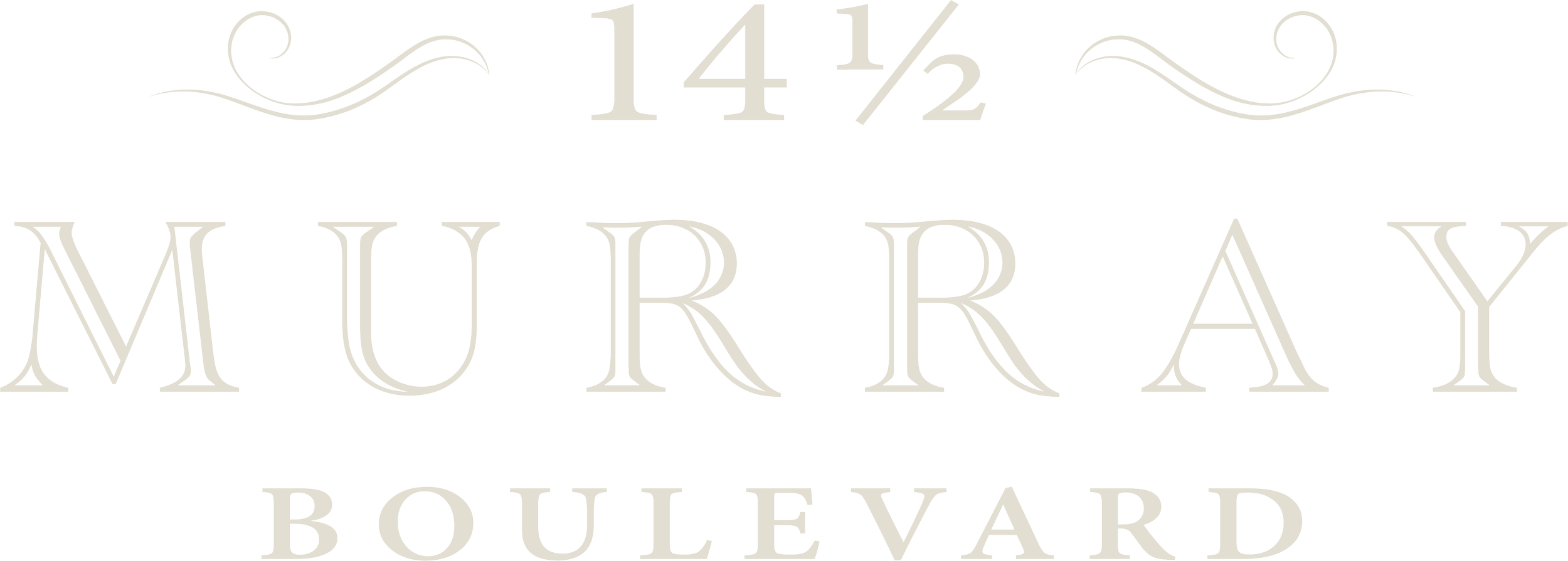 Text reads '14 1/2 MURRAY BOULEVARD' in a decorative font