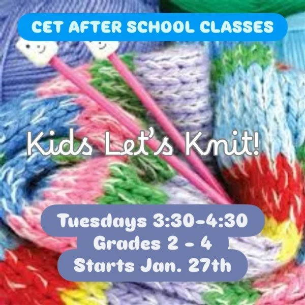 Registration for our winter classes at CET are open! Classes start over the next two weeks. Our knitting class with instructor Lori Cohen begins next week on January 27th. Register now at crotonacademy.org!

#crotonacademy #afterschoolclasses #croton