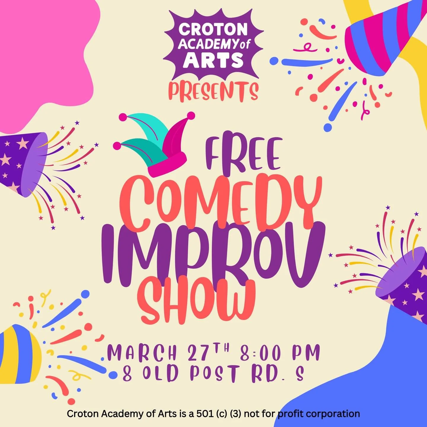 Do you like to laugh? Don&rsquo;t answer that, it&rsquo;s rhetorical, of course you do! Come laugh with us on March 27th at 8:00PM. Is it gonna be funny? Don&rsquo;t answer that one either, it was another rhetorical question. UH YEAH ITS GONNA BE FUN