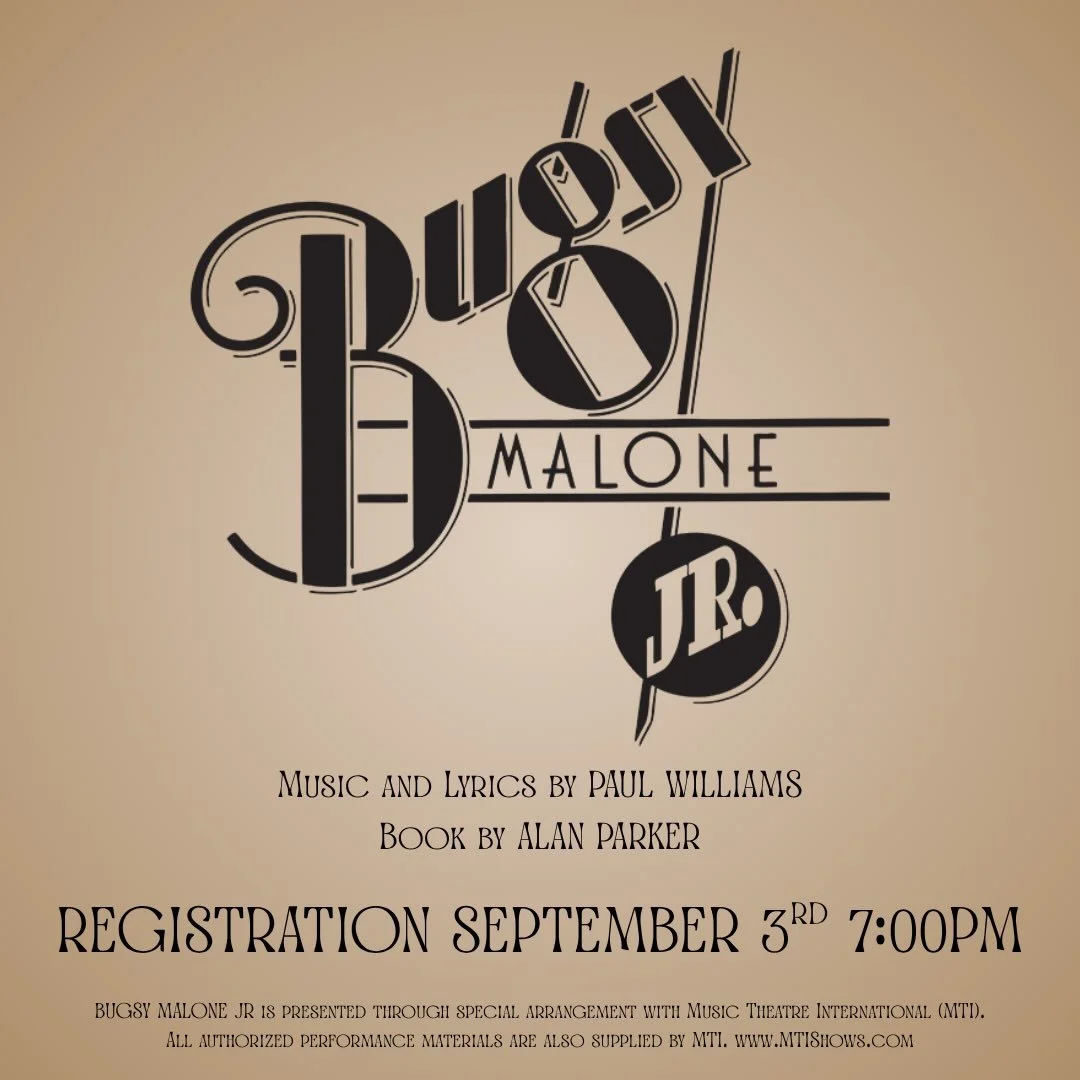 Auditions September 10 and 15!

#crotonacademy #bugsymalone #bugsymalonejr #kidstheatre #kidsmusical