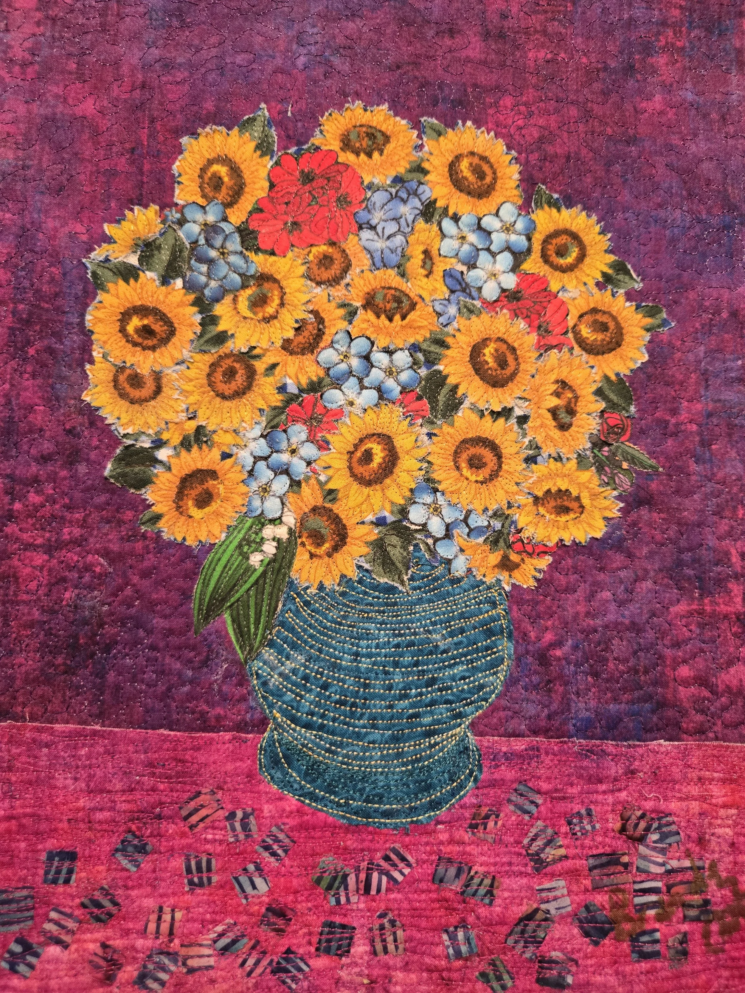 Sunflowers in a vase!   (11"x14")  $125