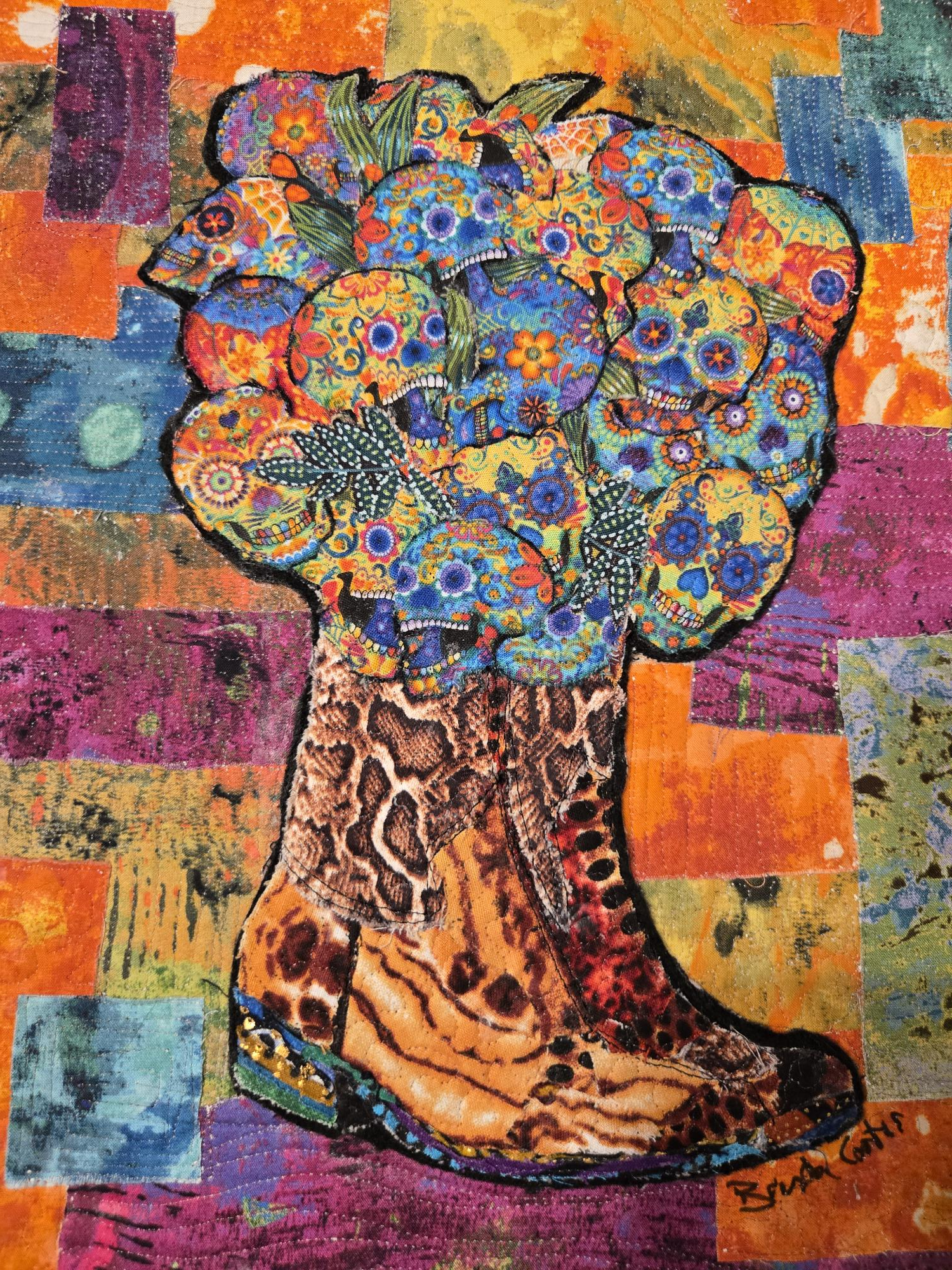COLOURED SKELETON BOOT Original Art