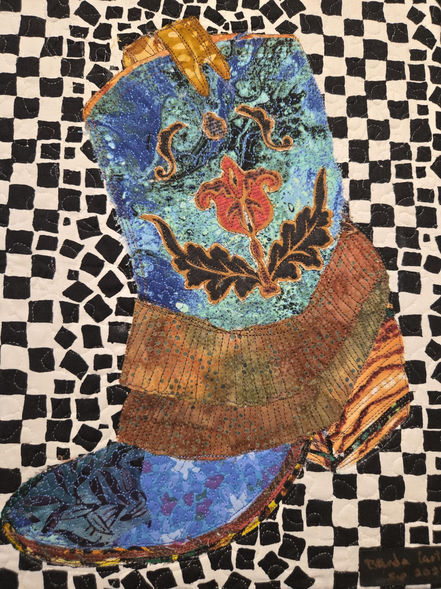 BLUE FRINGED BOOT Original Art