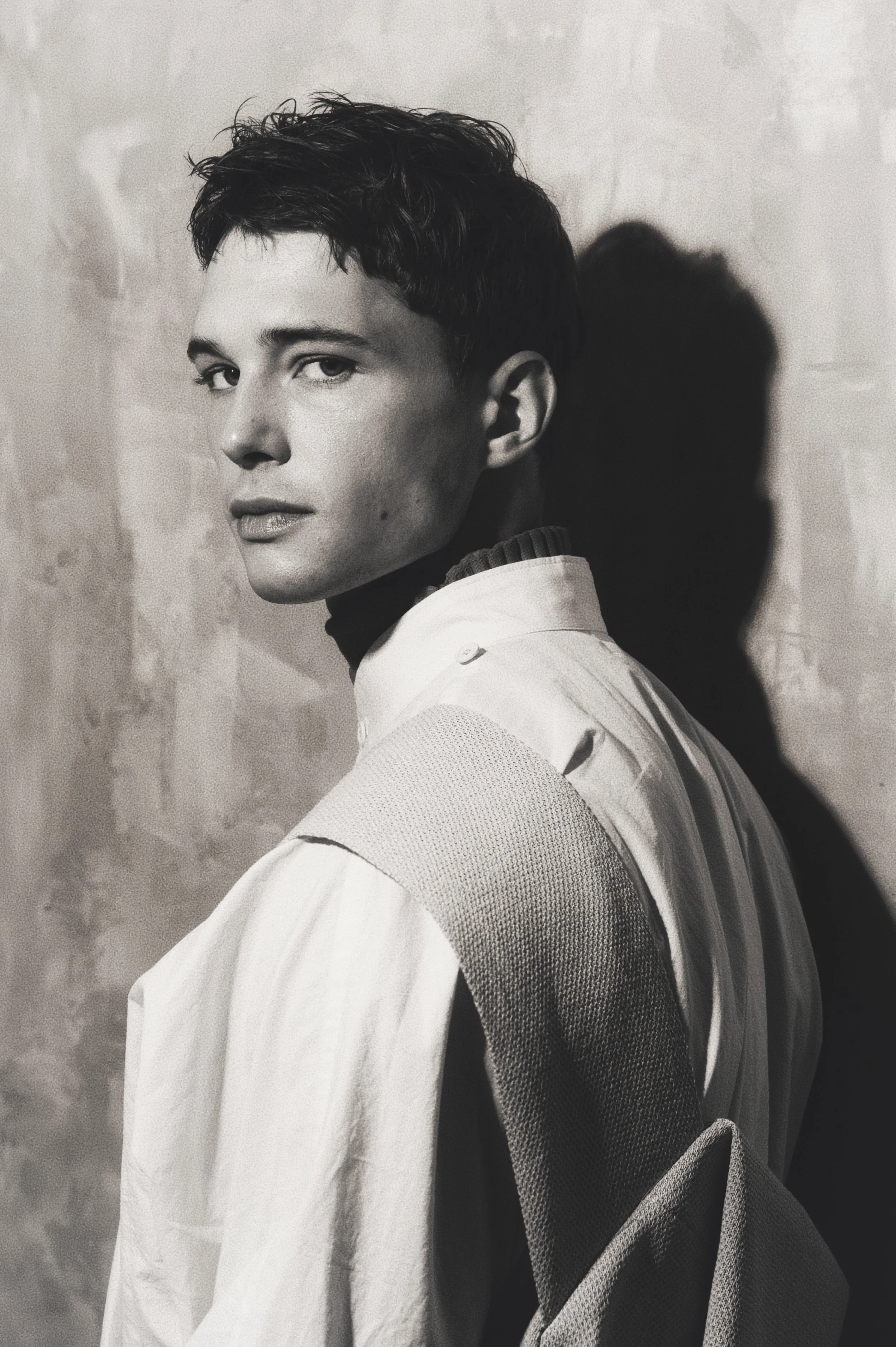 young attractive male model in Issey Miyake for mmscene editorial