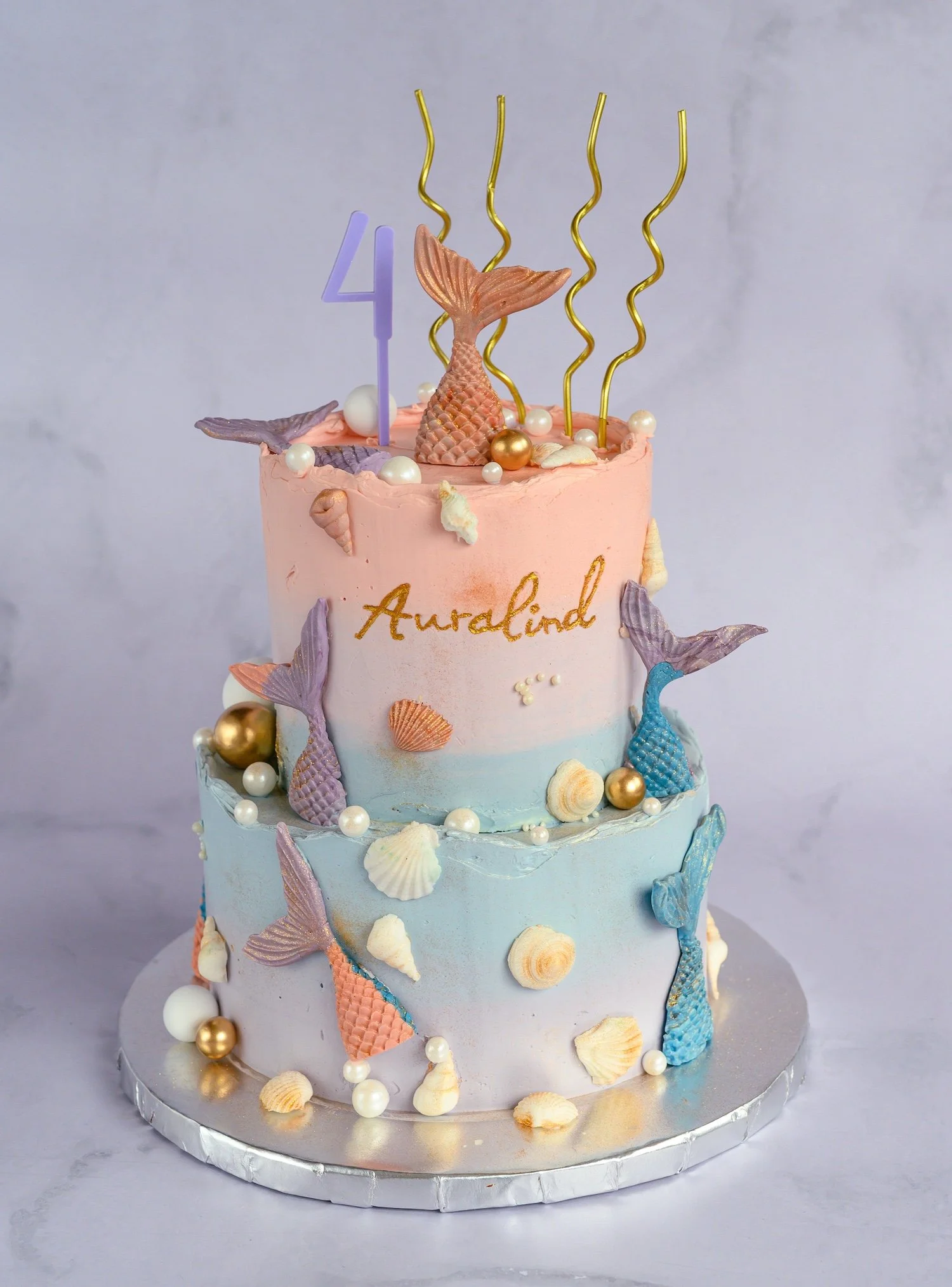 Mermaid-themed custom cake