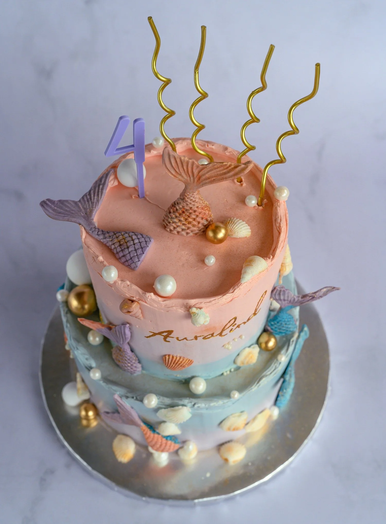 Mermaid cake for a kids birthday party